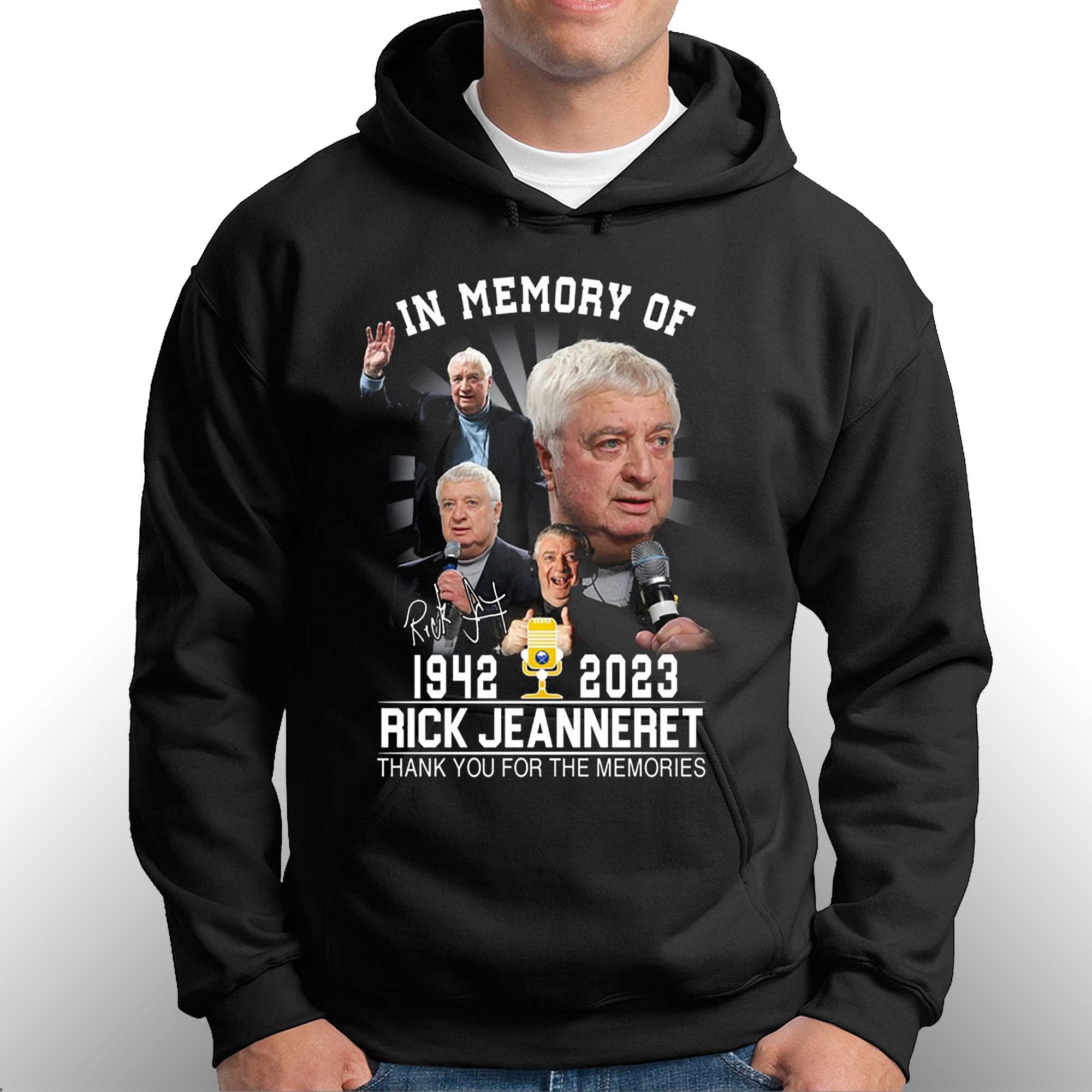 Official Rick Jeanneret 1942 2023 Memories Shirt, hoodie, longsleeve,  sweatshirt, v-neck tee