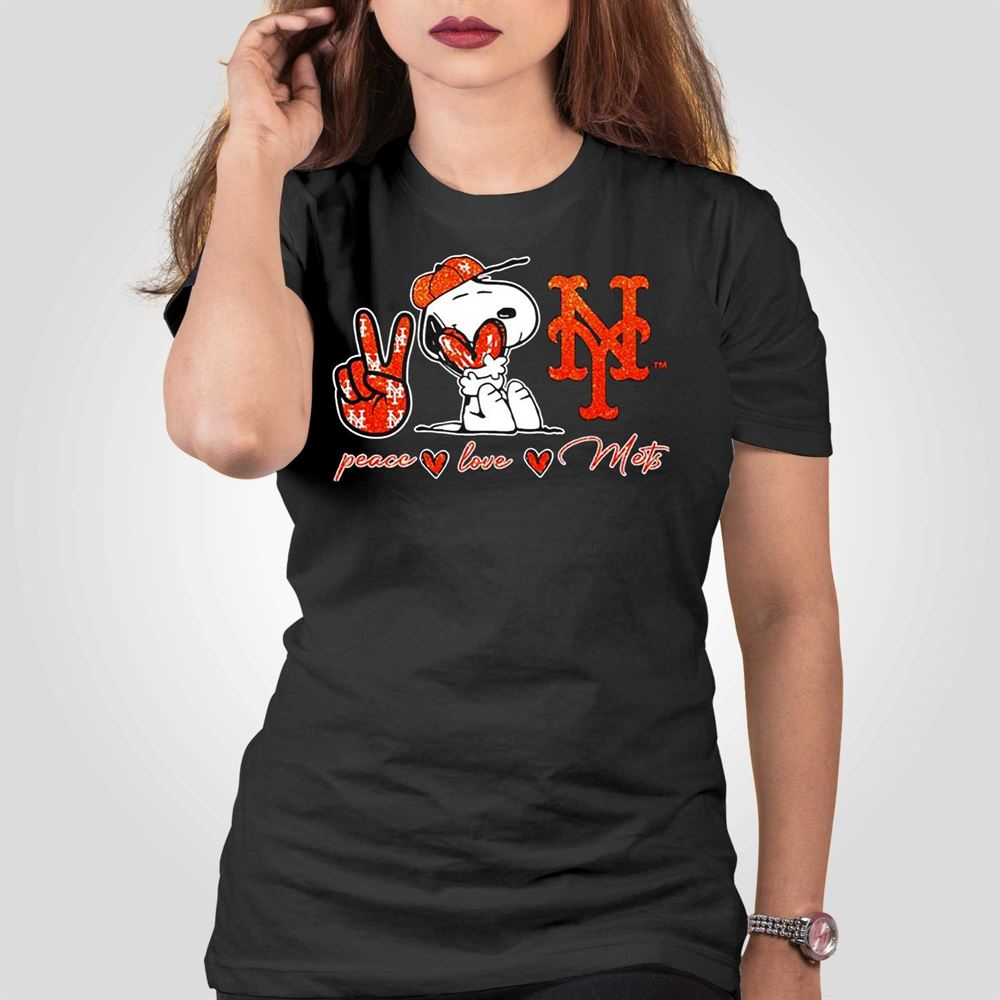 Snoopy Peace Love New York Mets Shirt