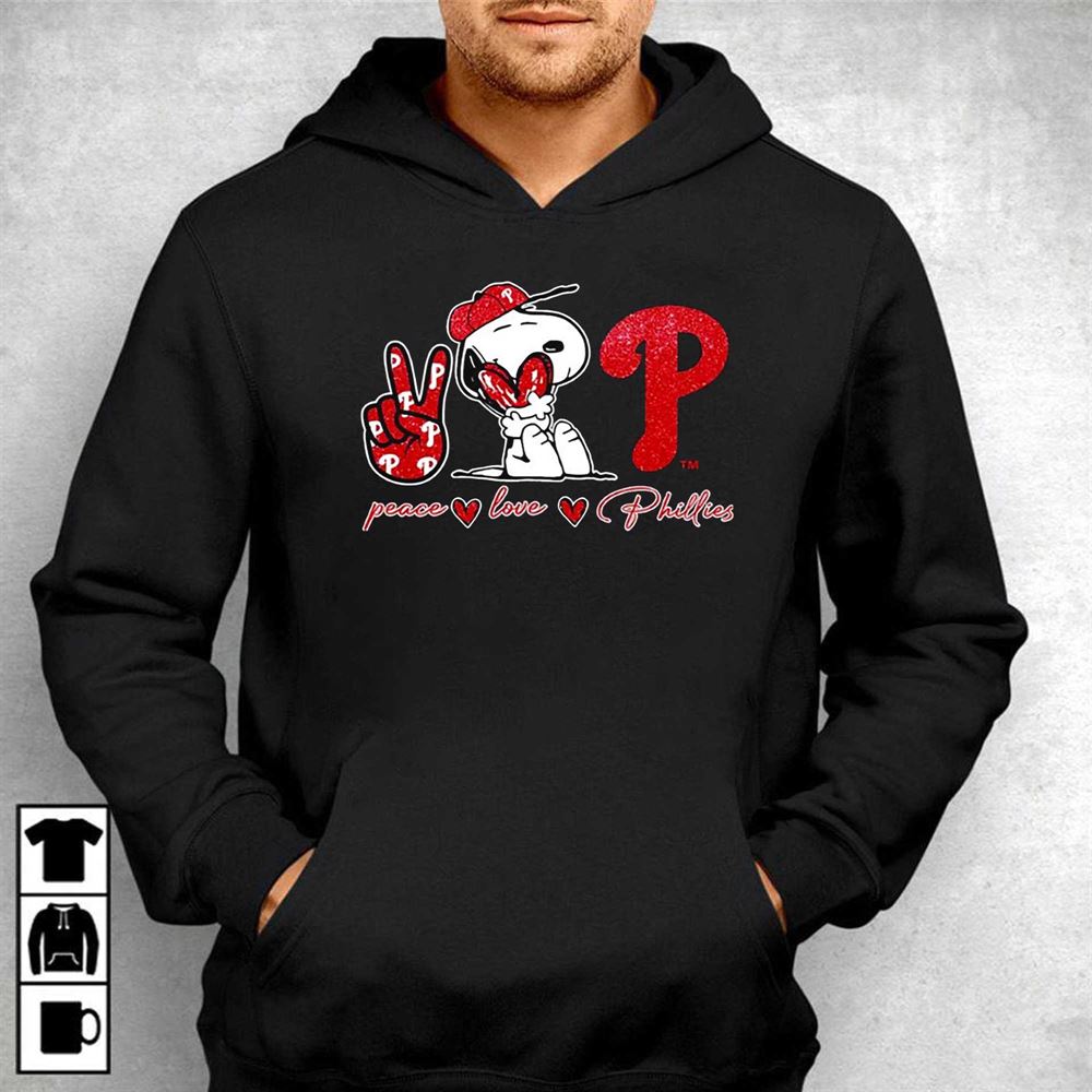 Snoopy Philadelphia Phillies Peace Love Phillies shirt - Dalatshirt