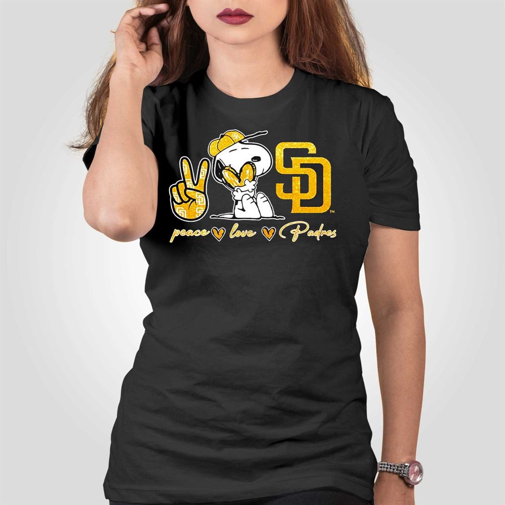 Snoopy San Diego Padres Peace Love Padres shirt, hoodie, sweater