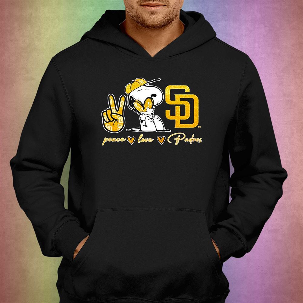 Snoopy San Diego Padres Peace Love Padres shirt, hoodie, sweater