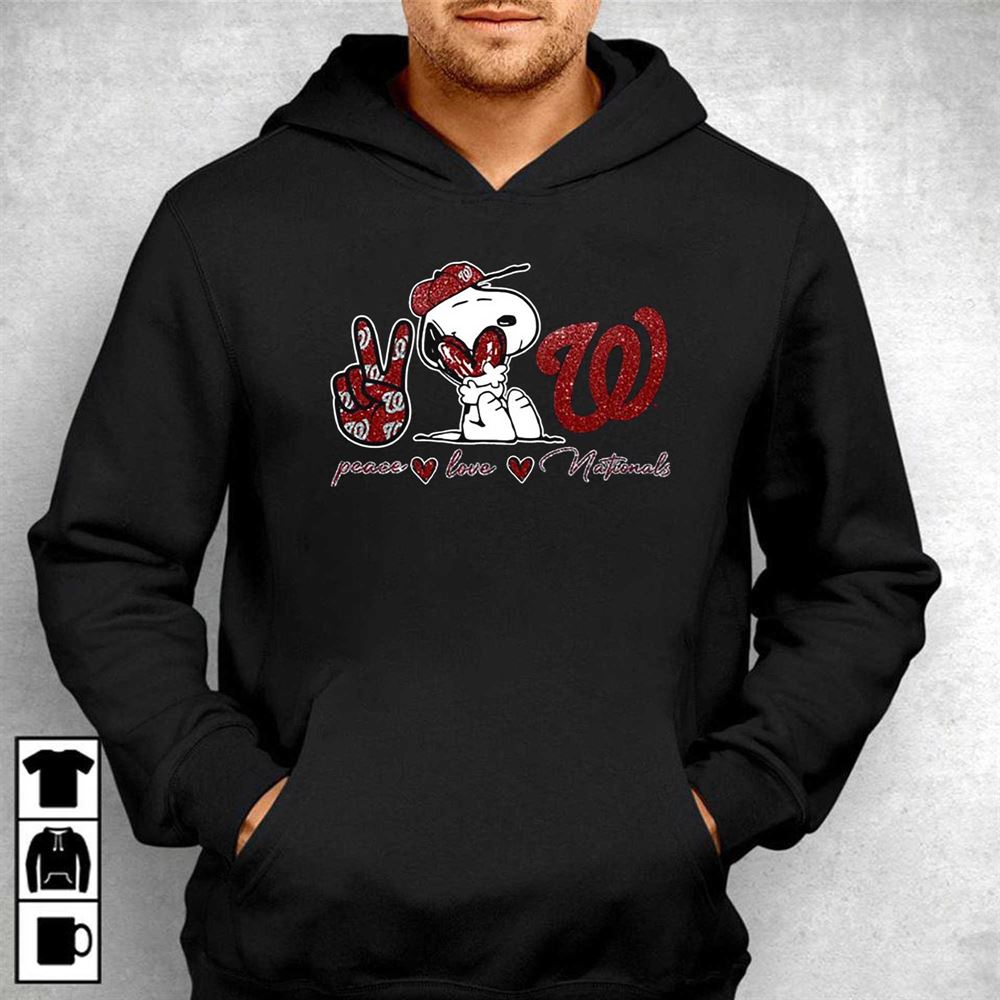 Washington Nationals Peace Love Nationals Snoopy shirt, hoodie, sweater,  long sleeve and tank top