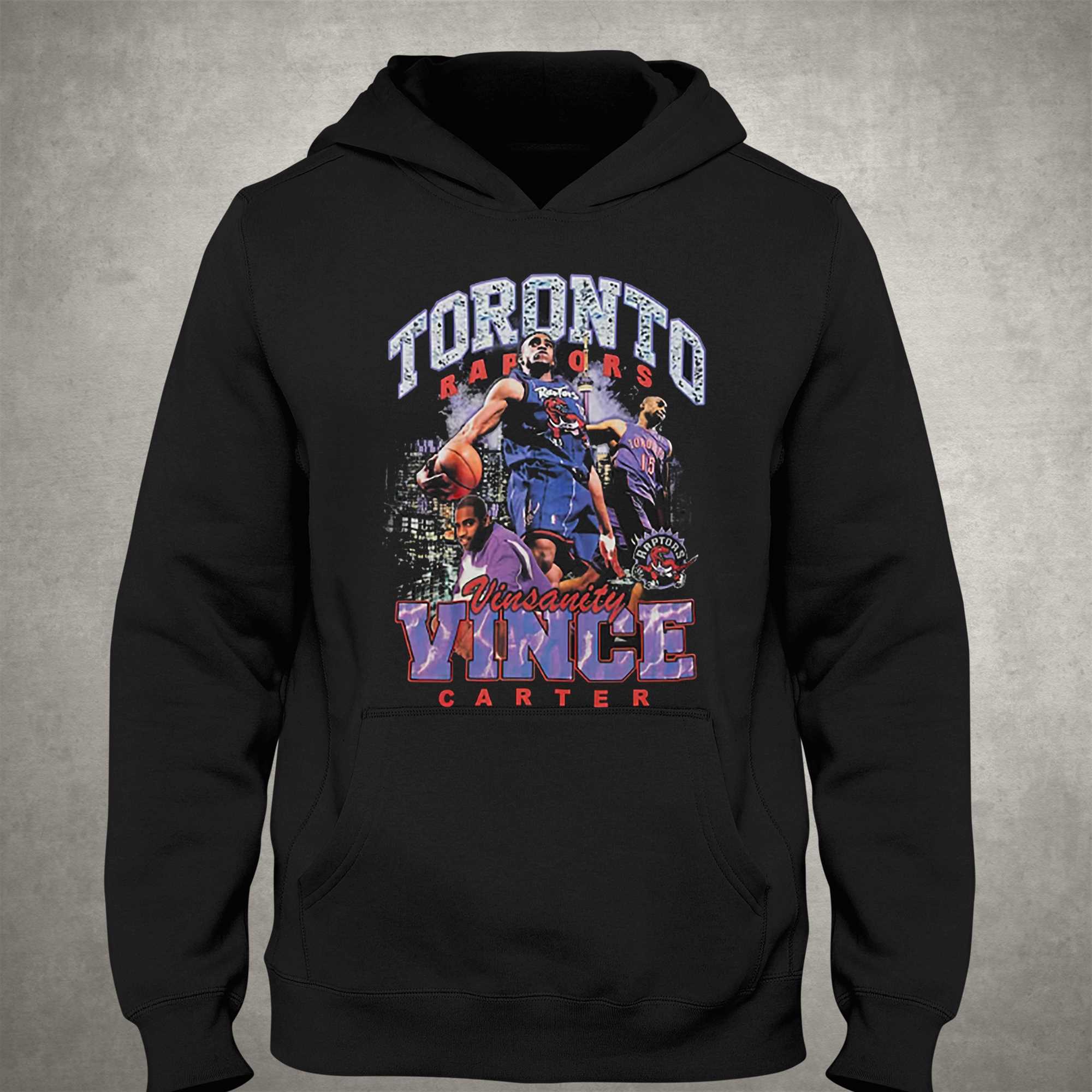 Toronto Raptors Mitchell & Ness Hardwood Classics Throwback Logo Pullover  Hoodie - Gray