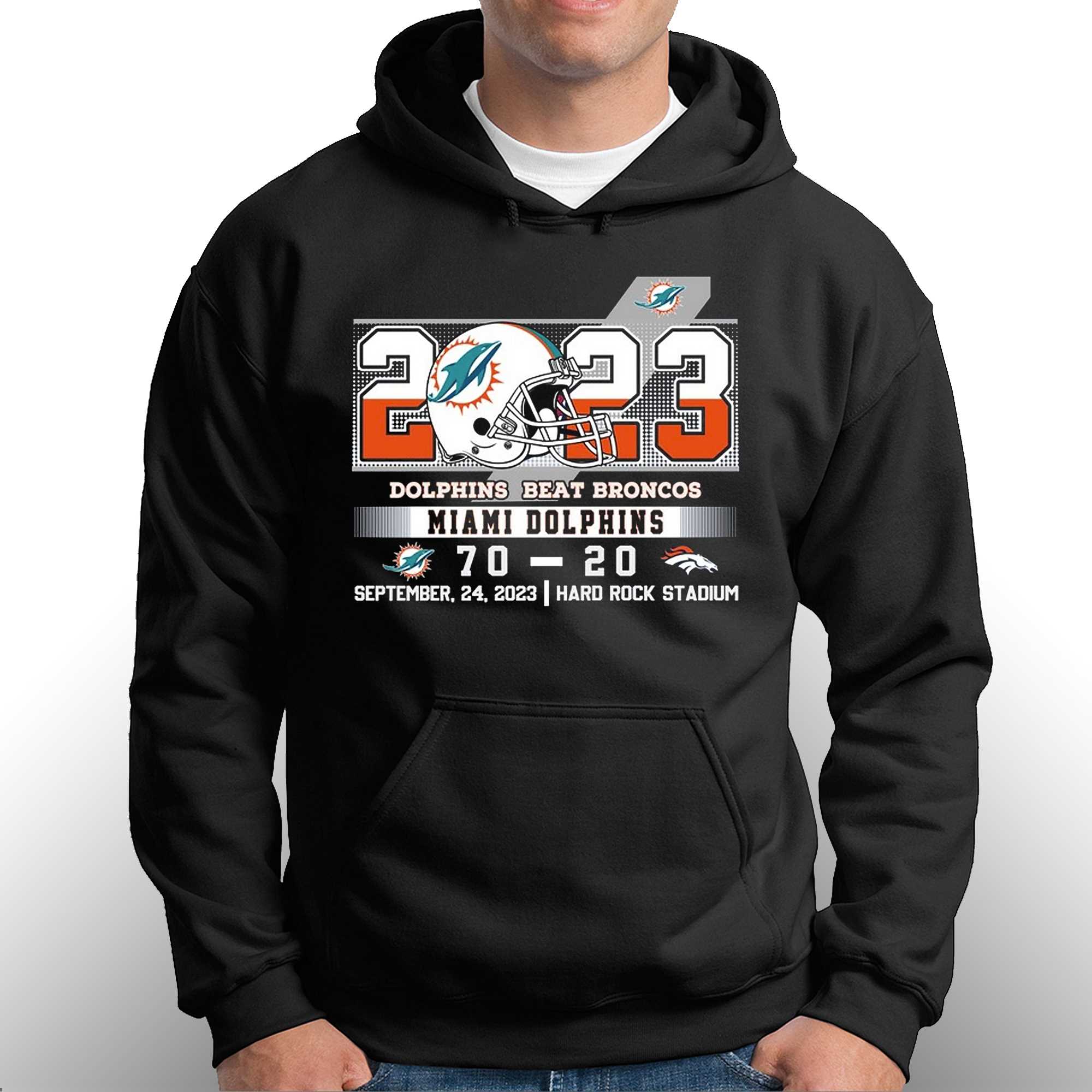 2023 Dolphins Beat Broncos Miami Dolphins 70 – 20 Denver Broncos T