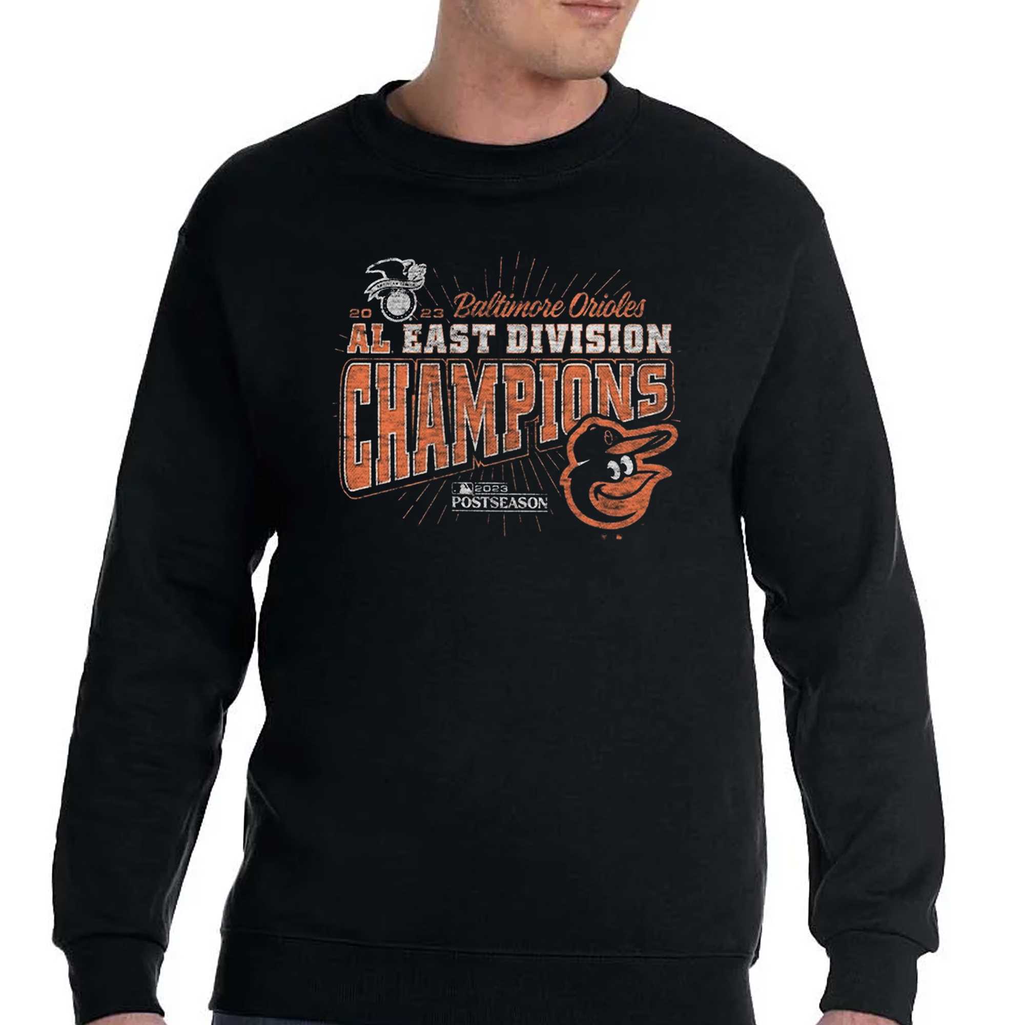 Men's Baltimore Orioles '47 Black 2023 AL East Division Champions  Distressed Franklin Long Sleeve T-Shirt