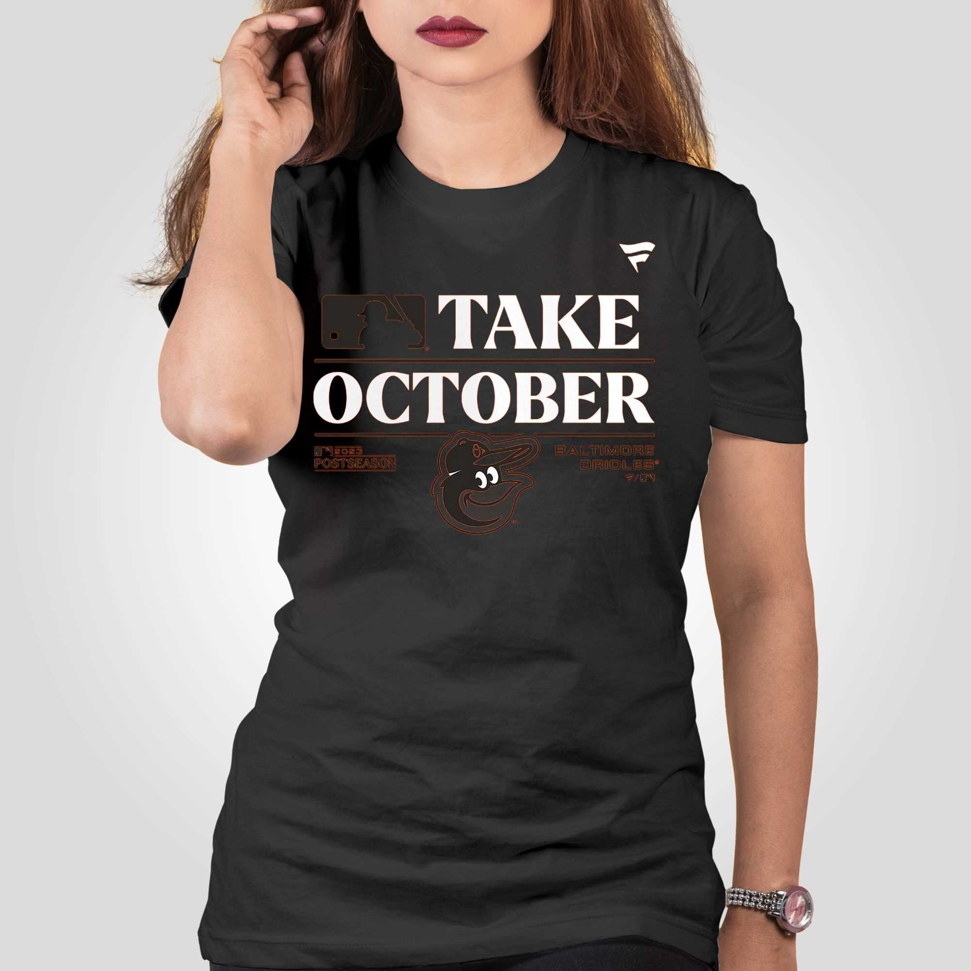 Official Baltimore orioles take october 2023 postseason locker room shirt,  hoodie, sweater and long sleeve