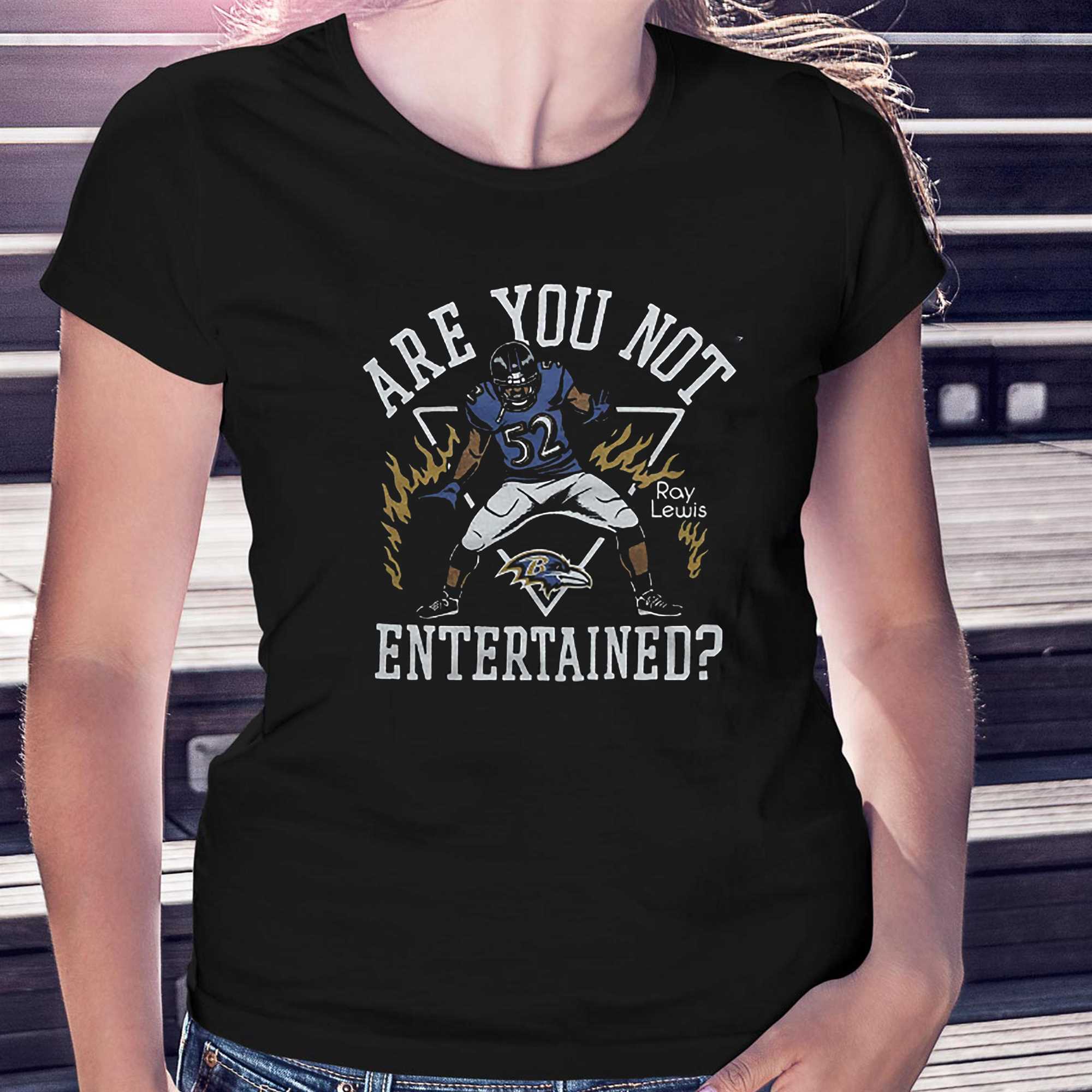 Baltimore Ravens Ray Lewis Are You Not Entertained Shirt - Shibtee Clothing