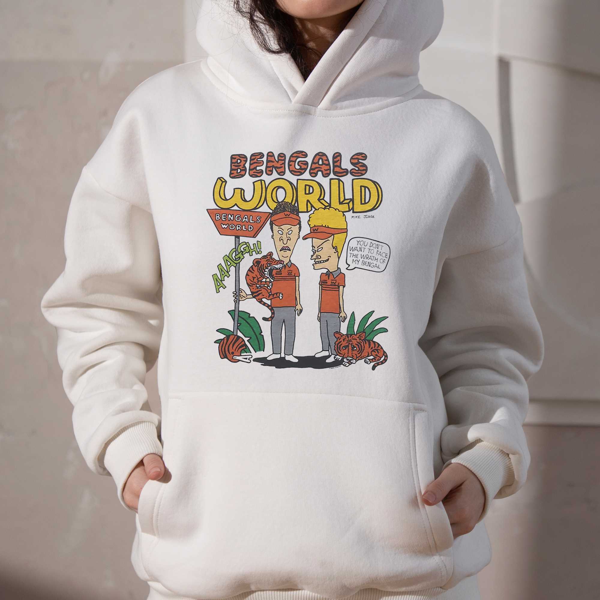 Beavis And Butthead X Cincinnati Bengals World Tee Shirt Hoodie