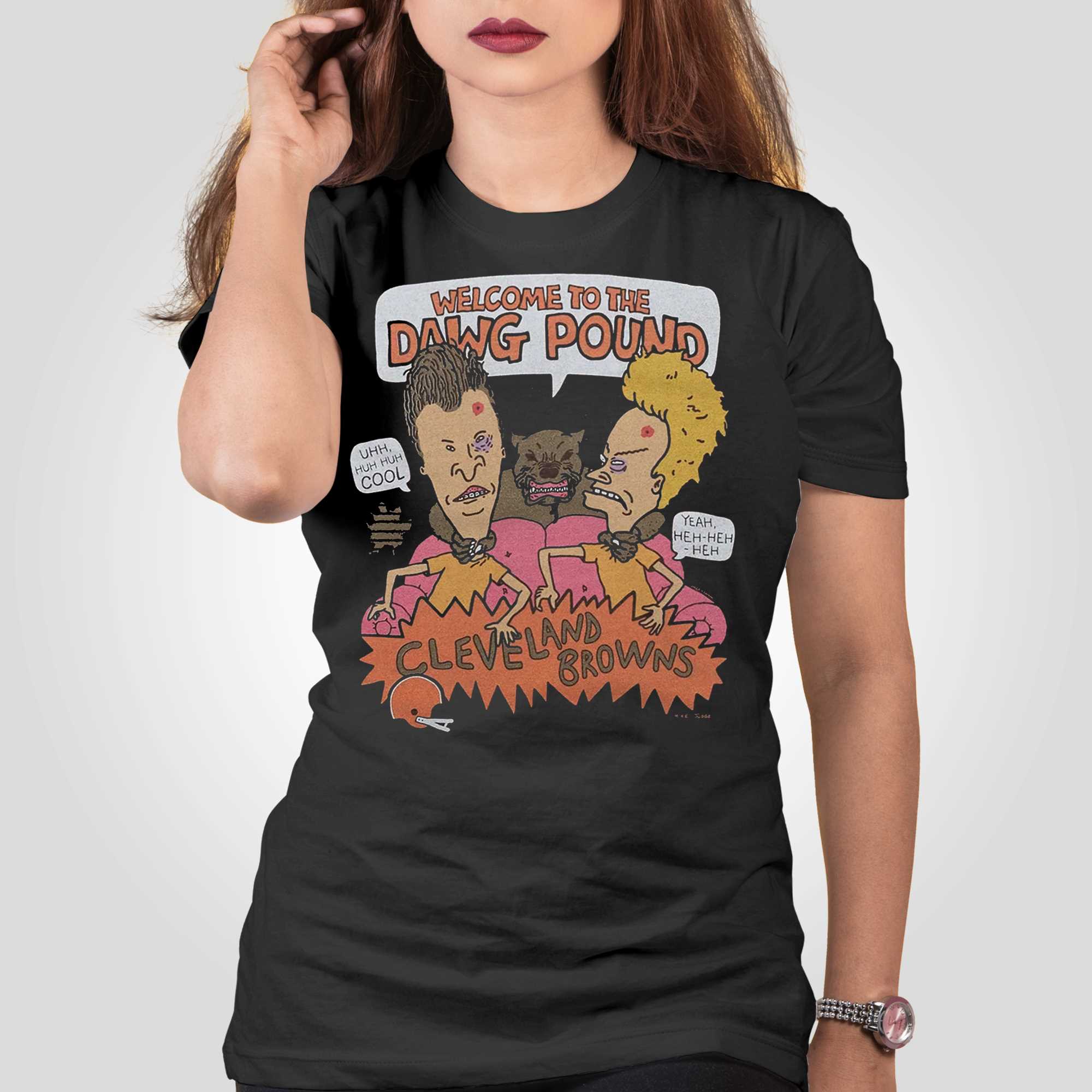 Beavis And Butthead X Cleveland Browns Dawg Pound Shirt - Shibtee