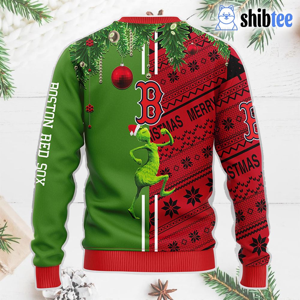 Grinch Boston Red Sox Red Ugly Christmas Sweater - Shirt Low Price