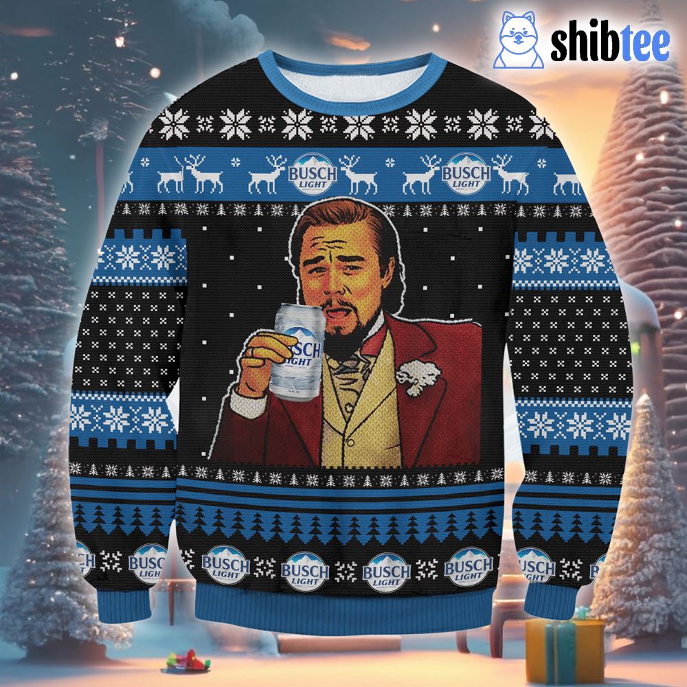 Busch Light Beer Meme Ugly Christmas Sweater - Shibtee Clothing