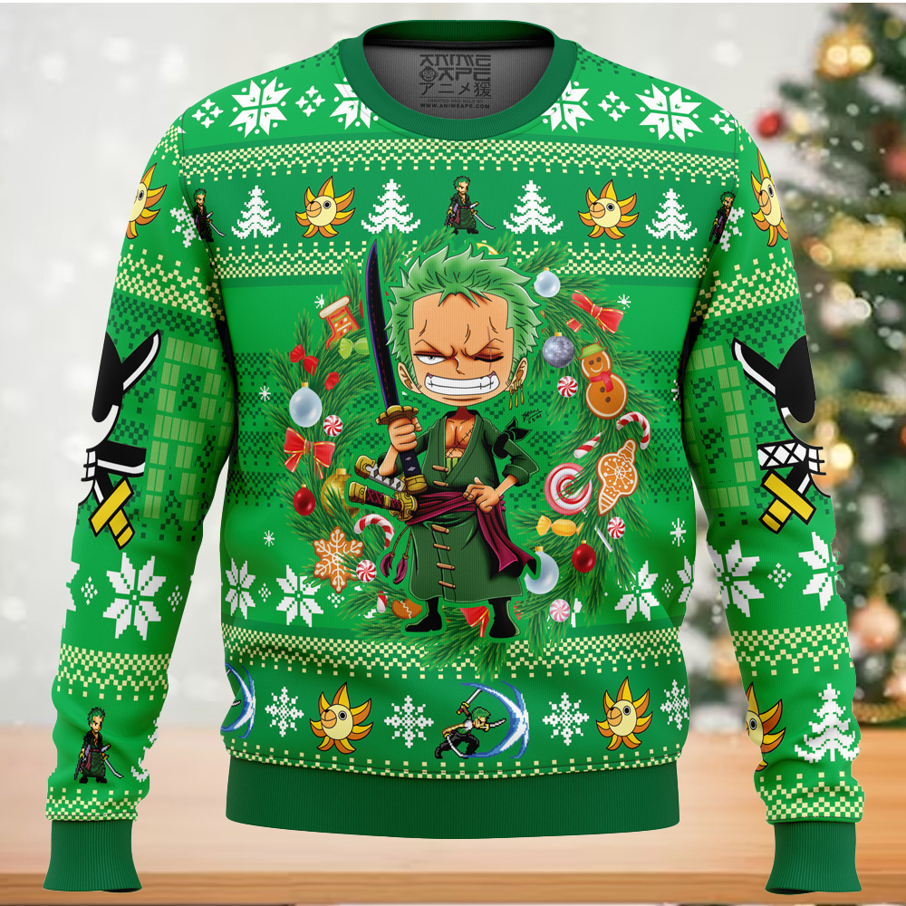 anime knitted christmas sweater