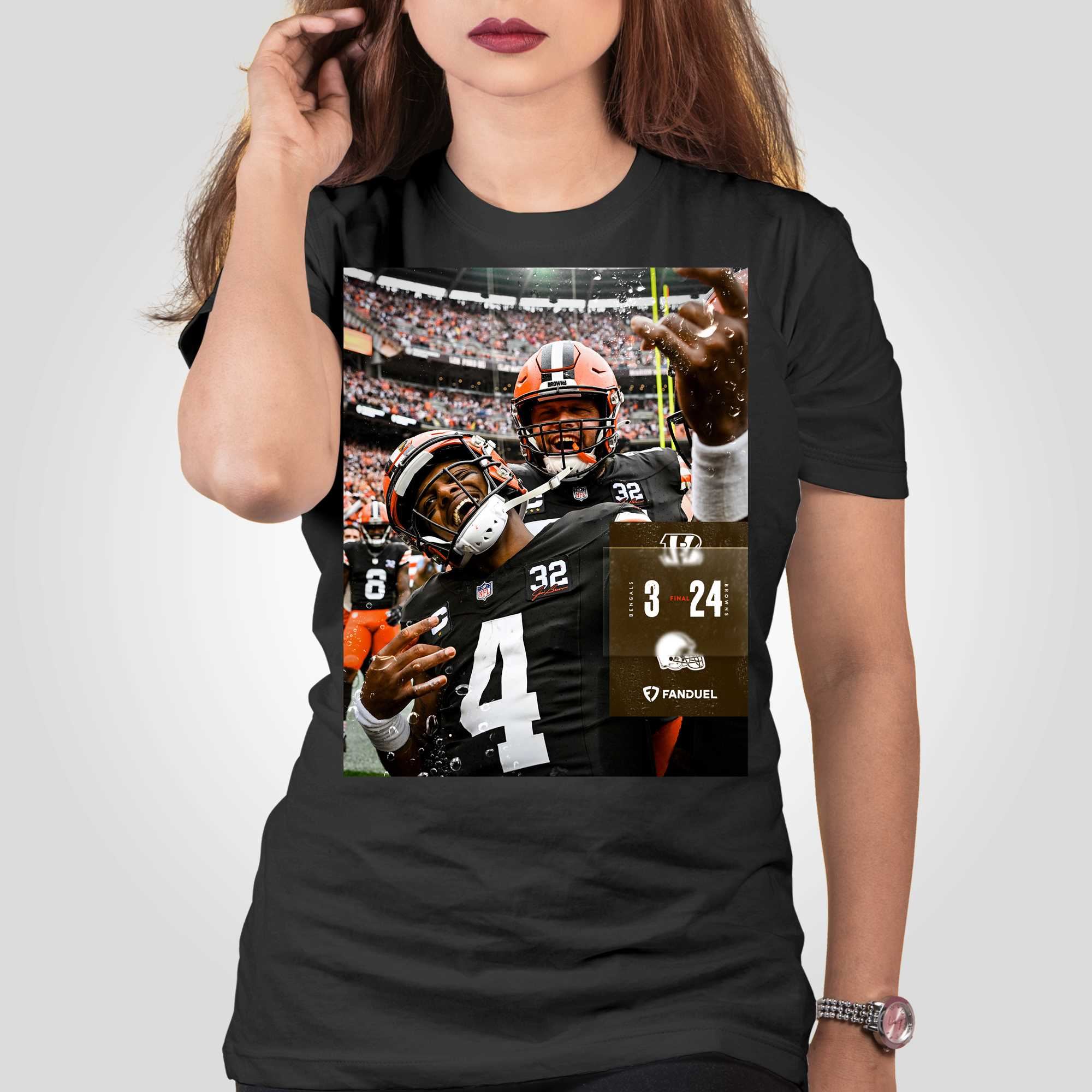 Cleveland Browns Final Score 24 3 Bengals T-shirt - Shibtee Clothing