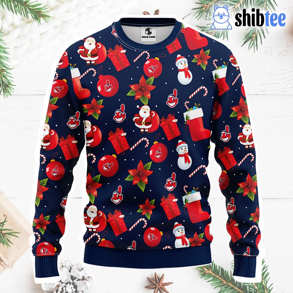 Cleveland Indians Pub Dog Christmas Ugly Sweater - Shibtee Clothing