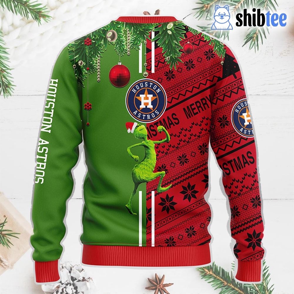 Houston Astros Grinch Scooby-doo Christmas Ugly Sweater - Shibtee Clothing