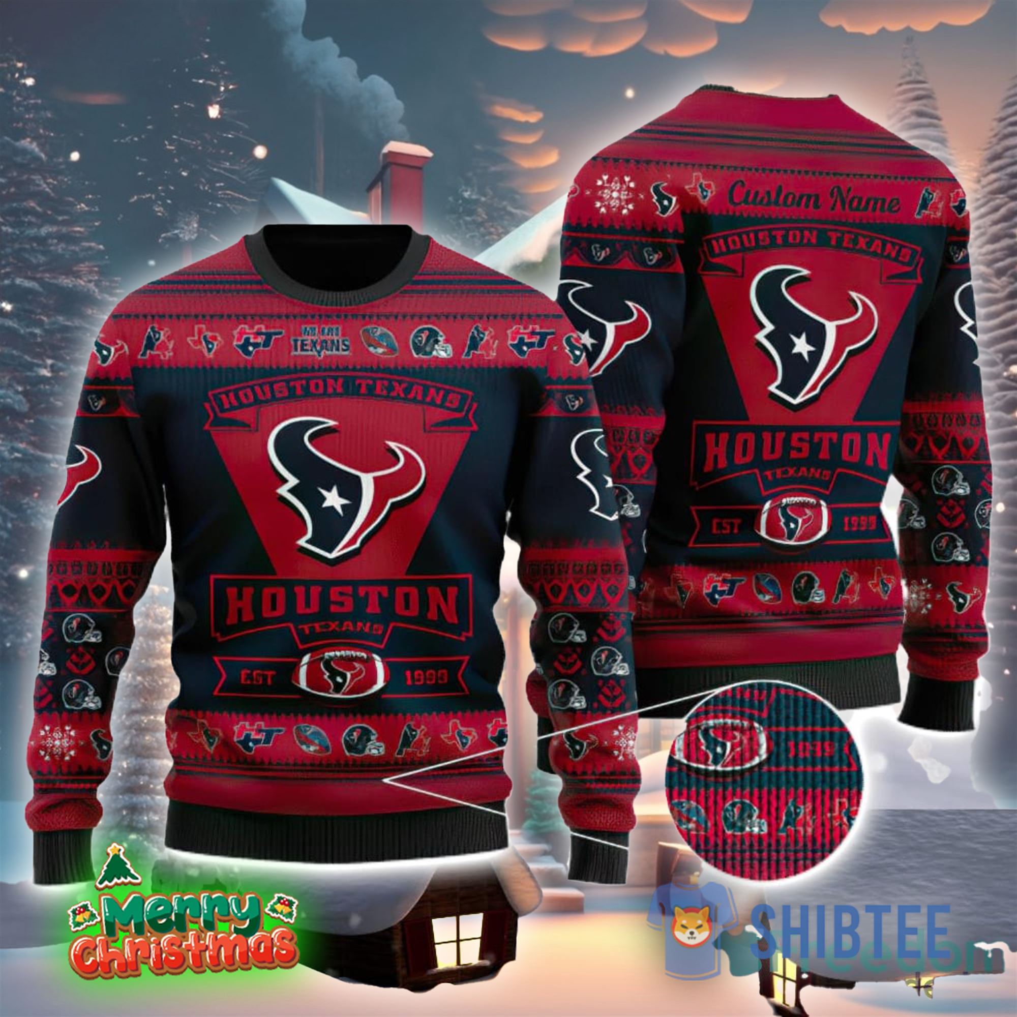 Houston Astro Baseball Ugly Christmas Sweater - Shibtee Clothing