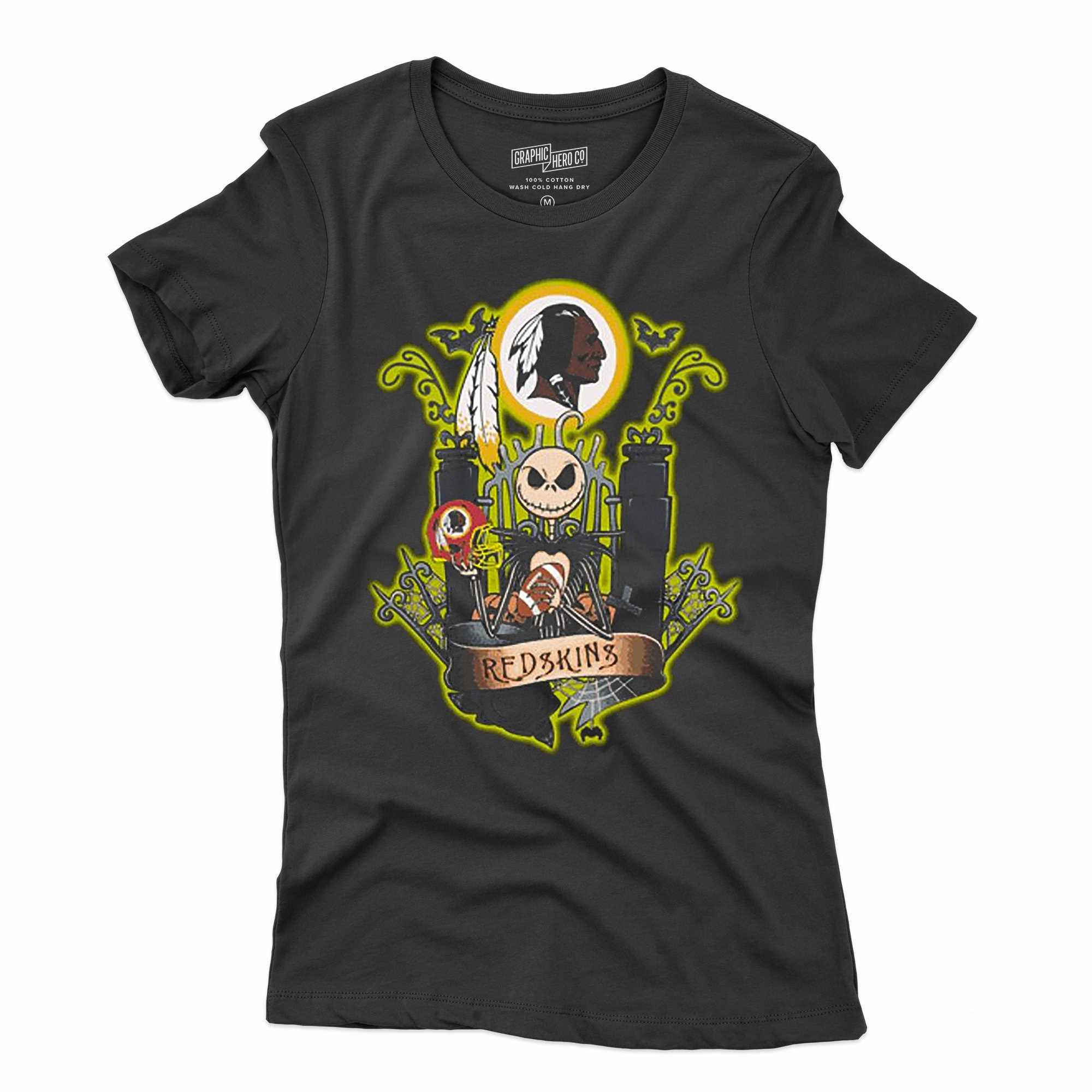 Jack Skellington Halloween Washington Redskins Fan Unisex T-shirt - Shibtee  Clothing