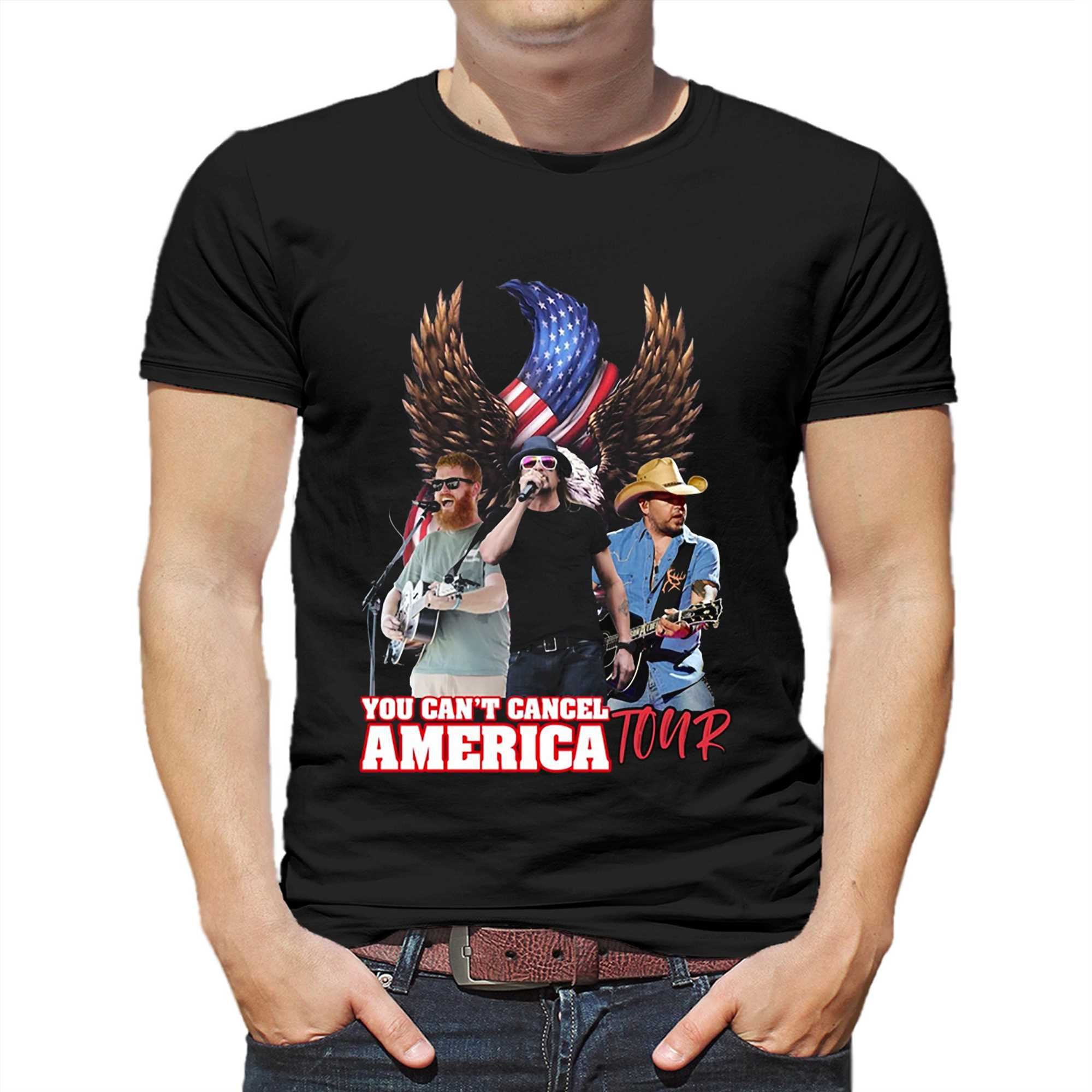 Jason Kid Rock And Oliver Anthonys You Cant Cancel America Tour Tshirt