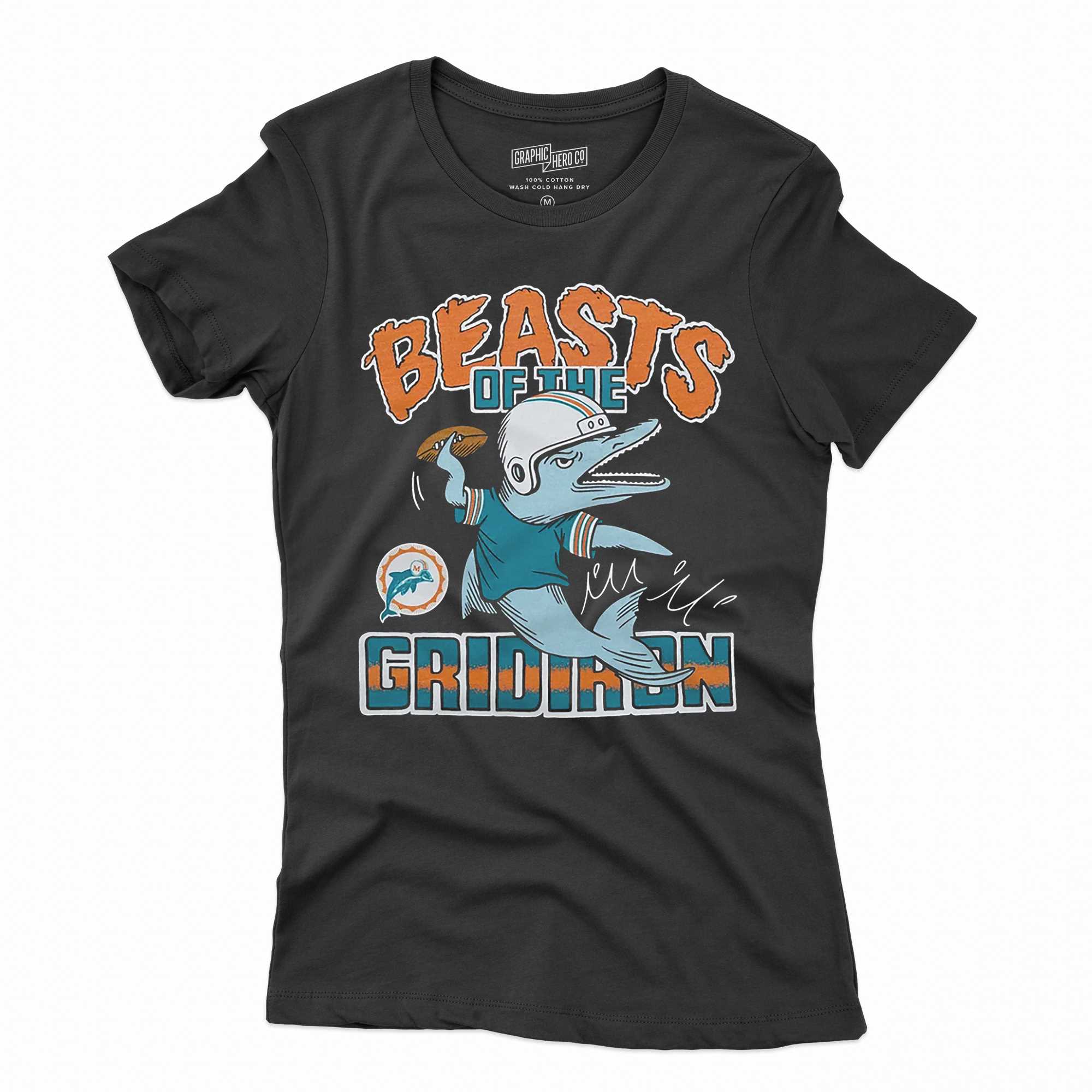 MIAMI DOLPHINS TEAM ISSUED WHITE DRI-FIT LONG SLEEVE DESIGN SHIRT