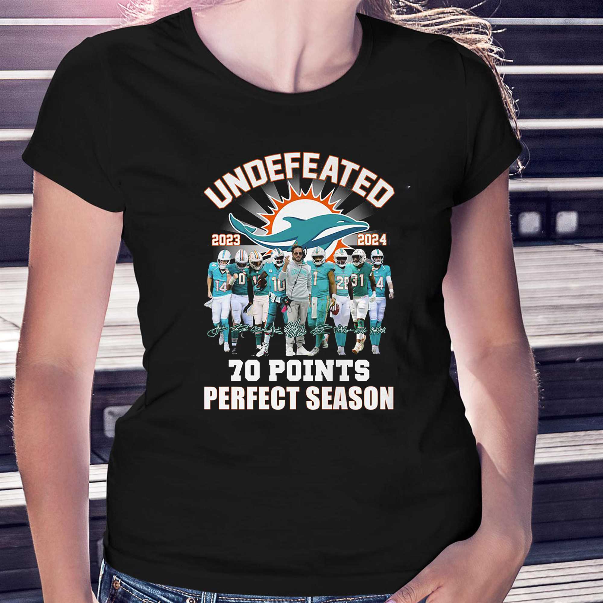 Miami Dolphins Undefeated 2023-2024 70 Points Perfect Season