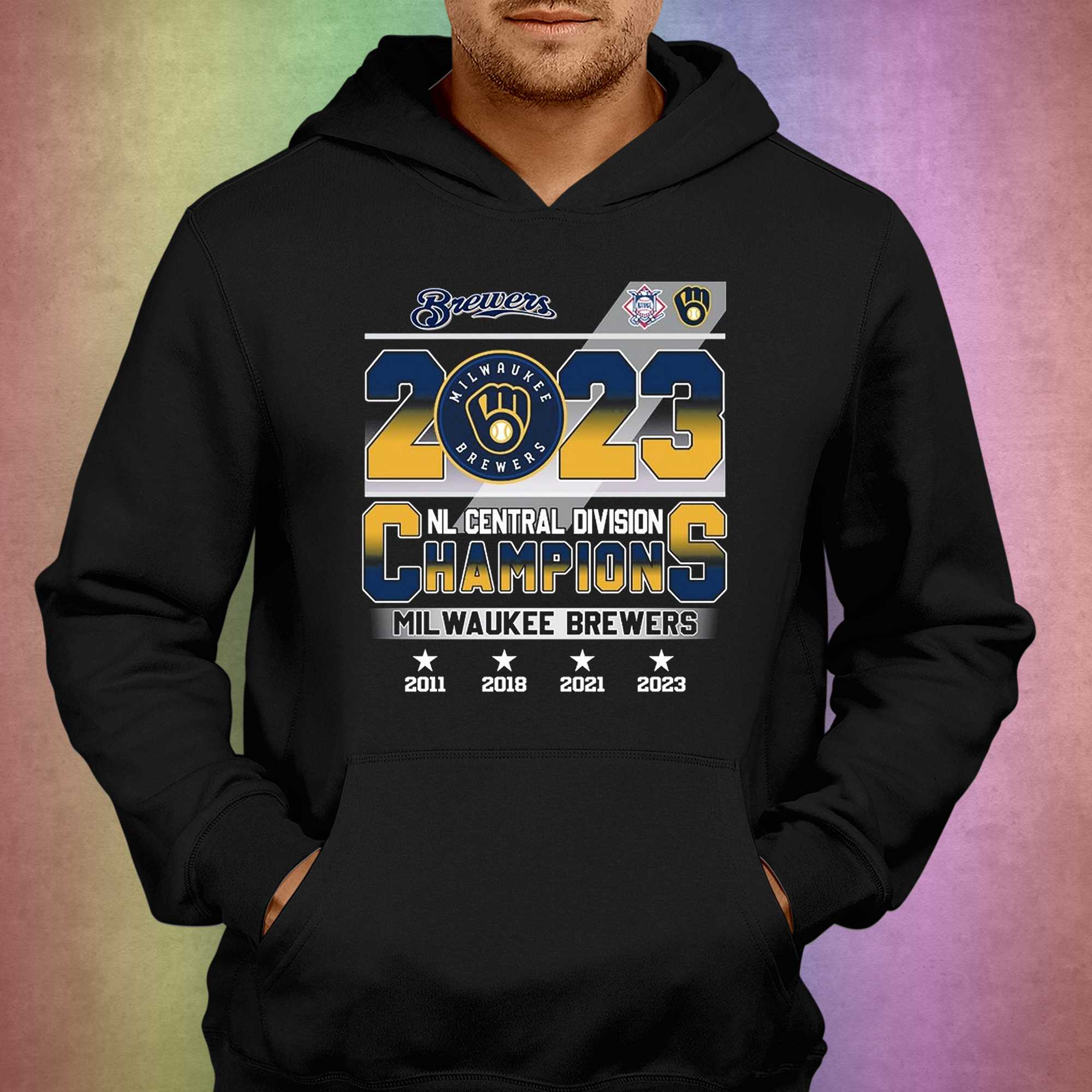 Nl Central Divison Champions Milwaukee Brewers 2011 2018 2021 2023 T-shirt  - Shibtee Clothing