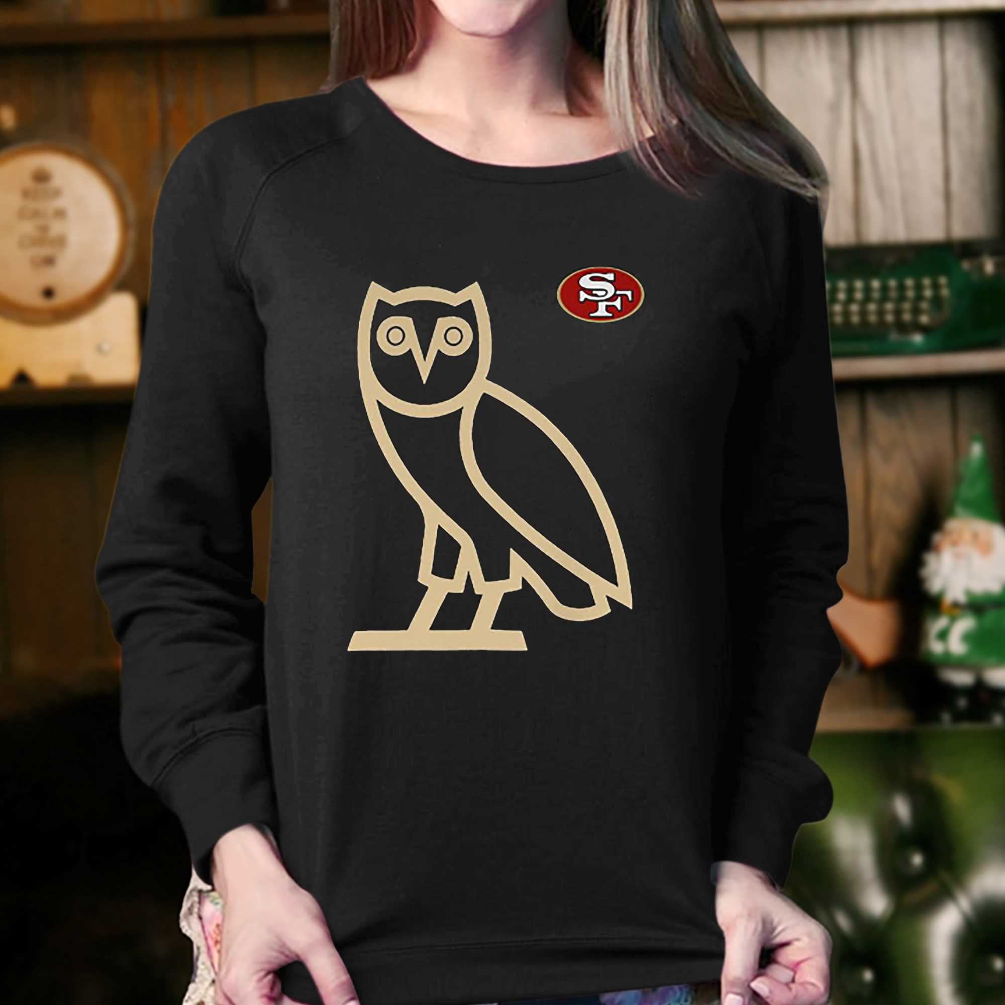 Ovo Scarlet San Francisco 49ers Owl Logo T-shirt - Shibtee Clothing
