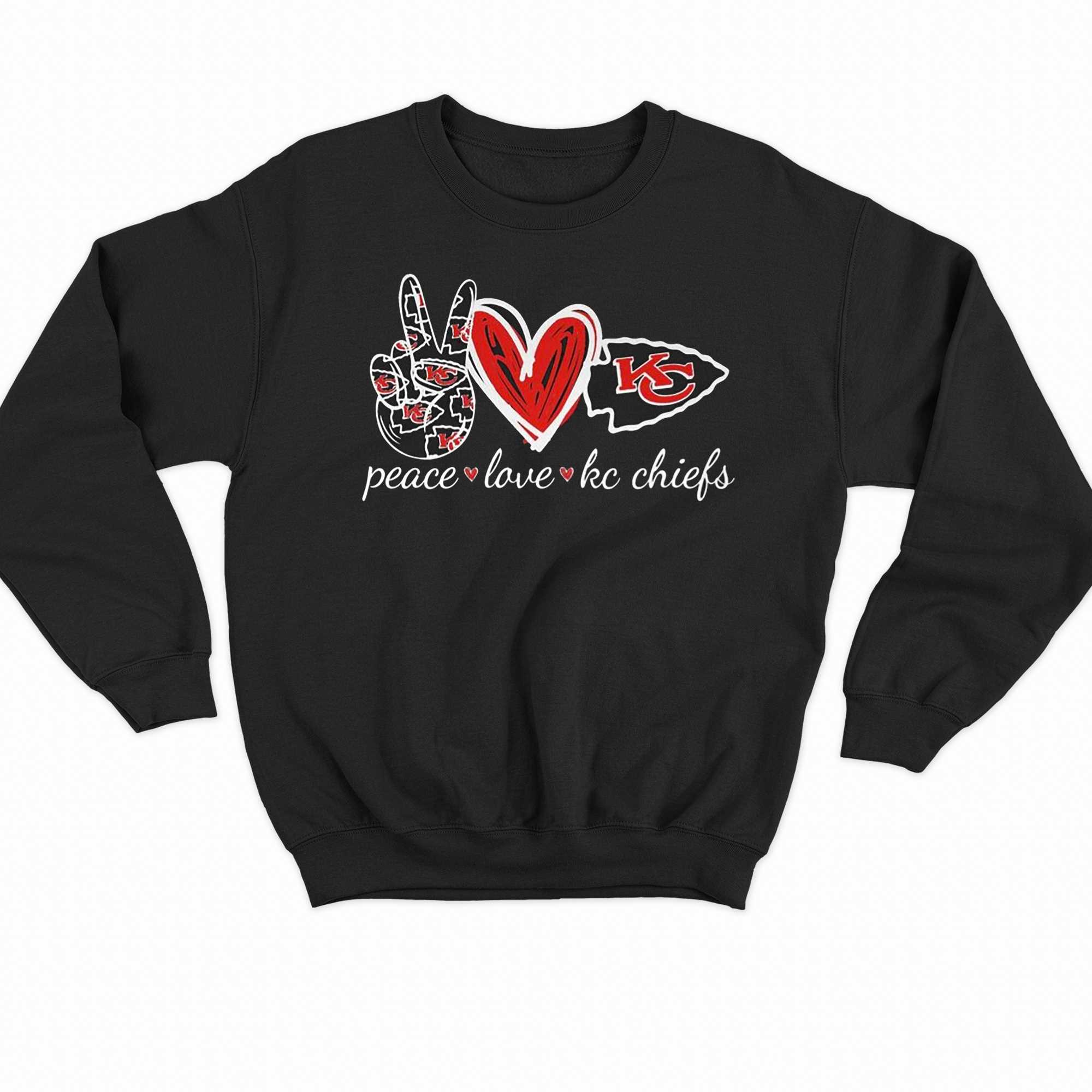 Chiefs Shirt KC Chiefs Heart Love Shirt Chiefs T Shirt Love Heart Chiefs T- Shirt - Trendingnowe