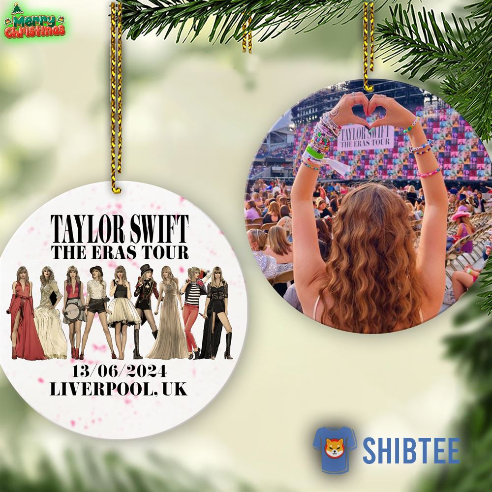 Taylor Swift Eras Tour Christmas Ornament Custom Text Double Sided