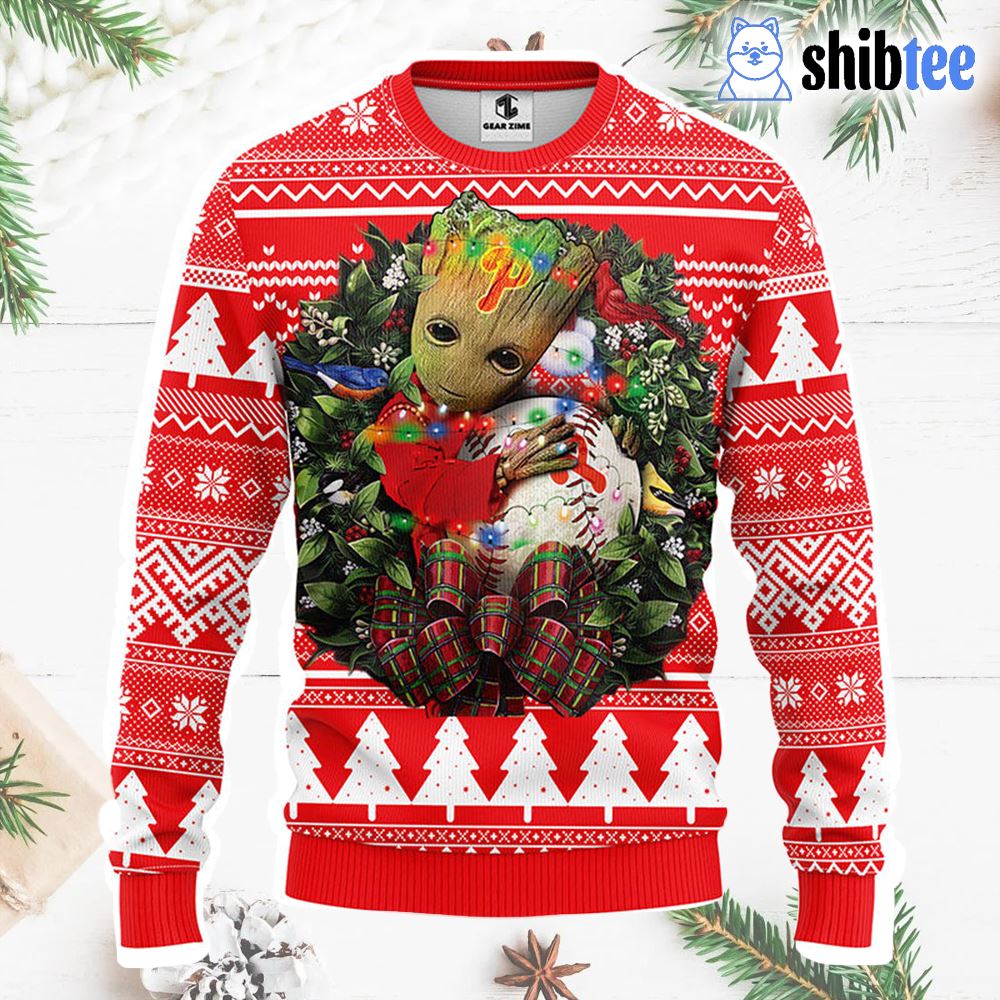 Philadelphia Phillies Pub Dog Christmas Ugly Sweater - Shibtee