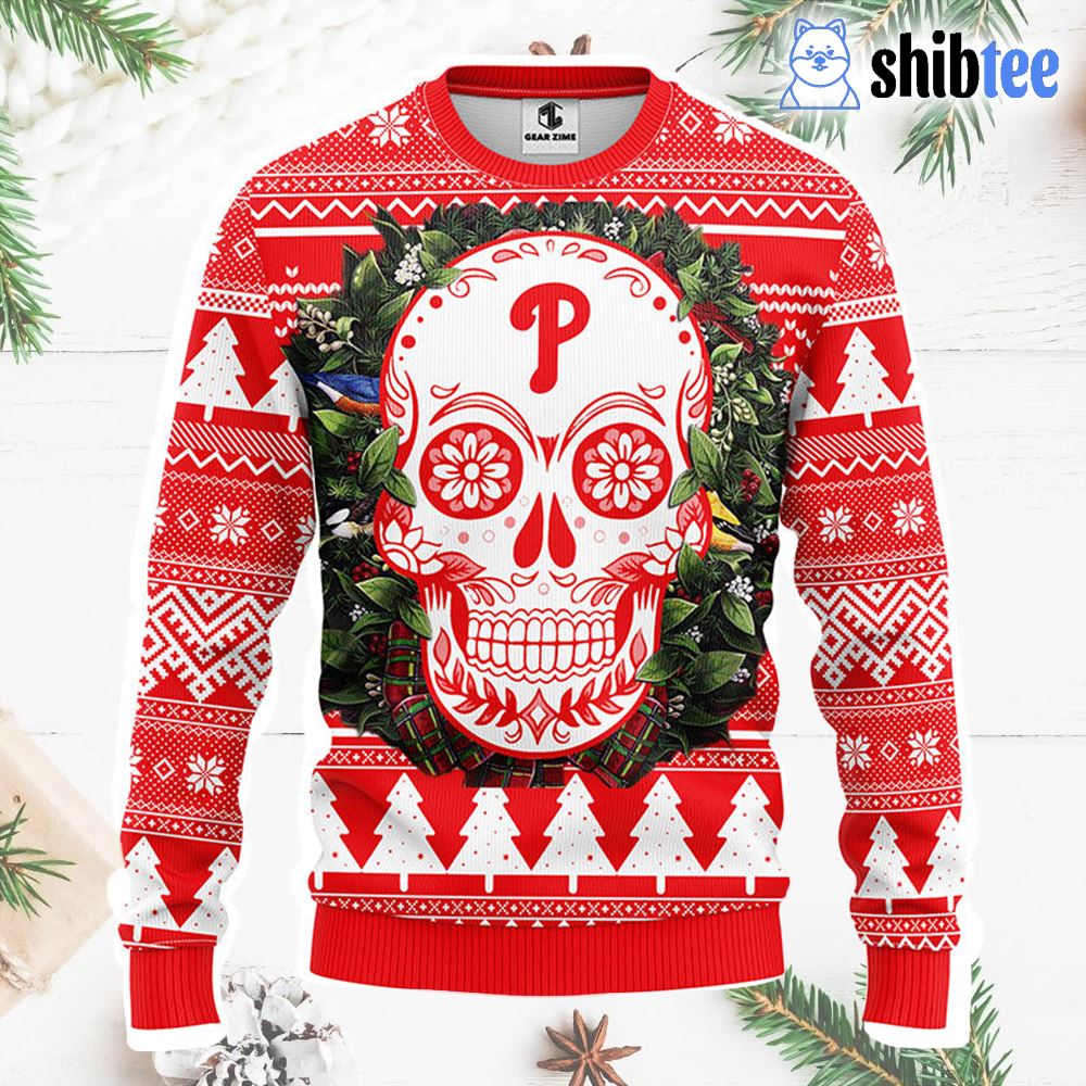 Philadelphia Phillies Pub Dog Christmas Ugly Sweater - Shibtee Clothing