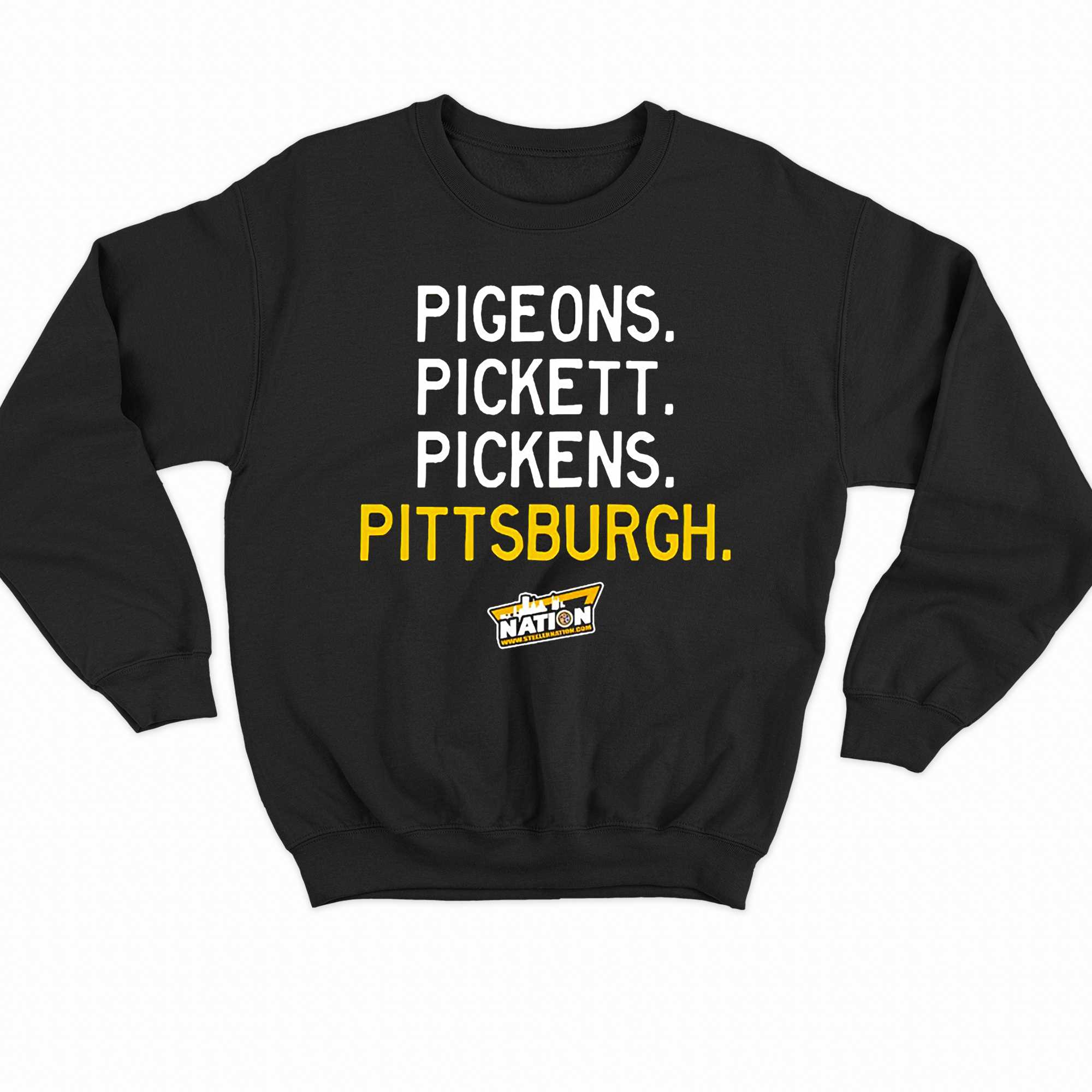 Pigeons. Pickett. Pickens. Pittsburgh. - Long Sleeve Tee Black / M