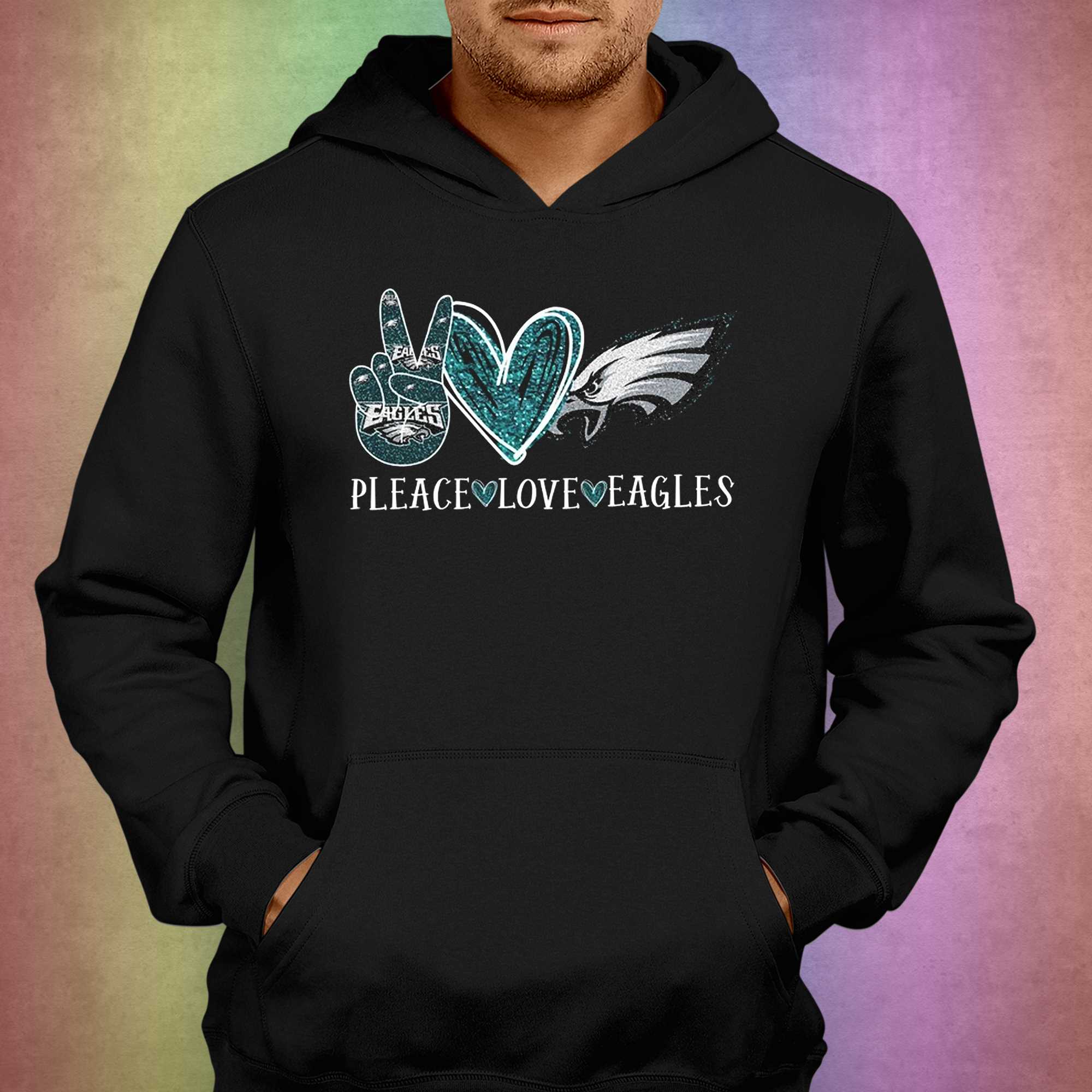 Pleace Love Philadelphia Eagles T-shirt - Shibtee Clothing