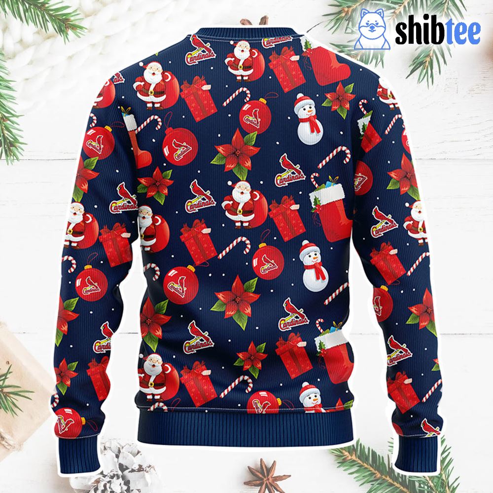 St Louis Cardinals Pub Dog Christmas Ugly Sweater - Shibtee Clothing