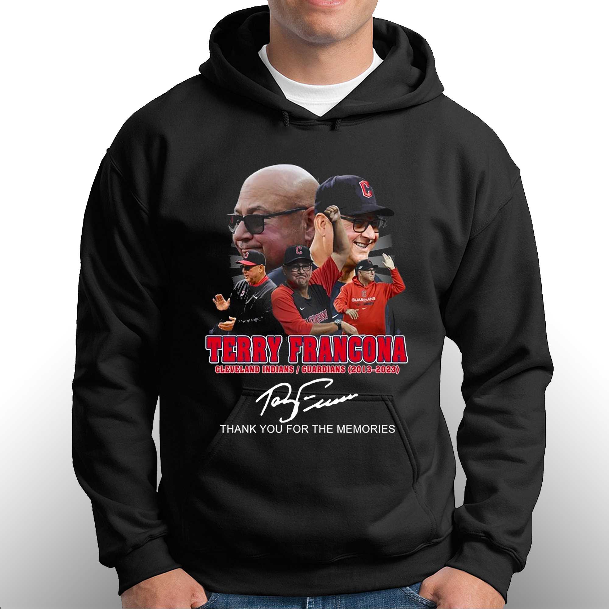 Thank You Terry Francona Cleveland Guardians 2013-2023 Signature Shirt,  hoodie, sweater and long sleeve