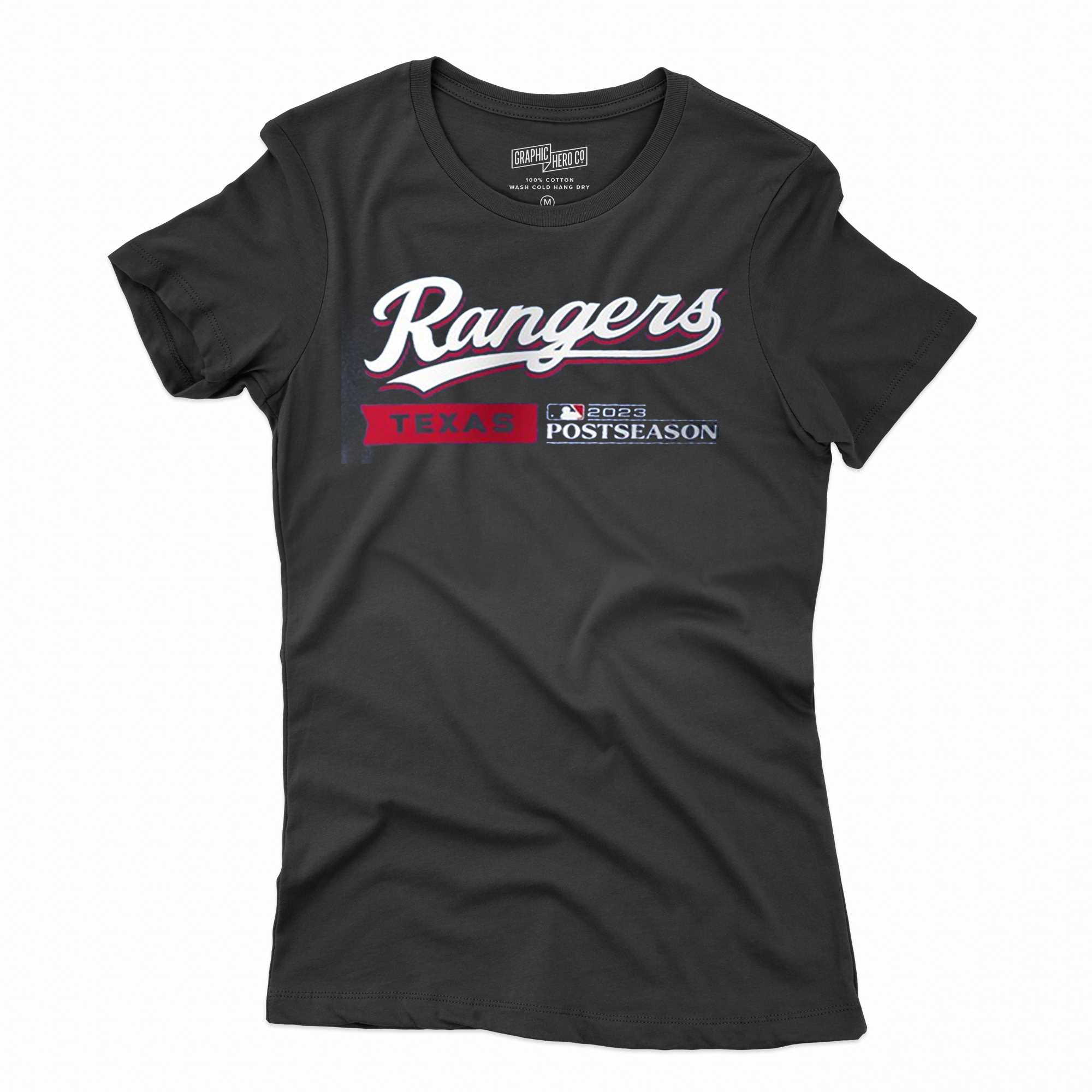 Official texas Rangers 2023 Postseason Collection Dugout T-Shirt