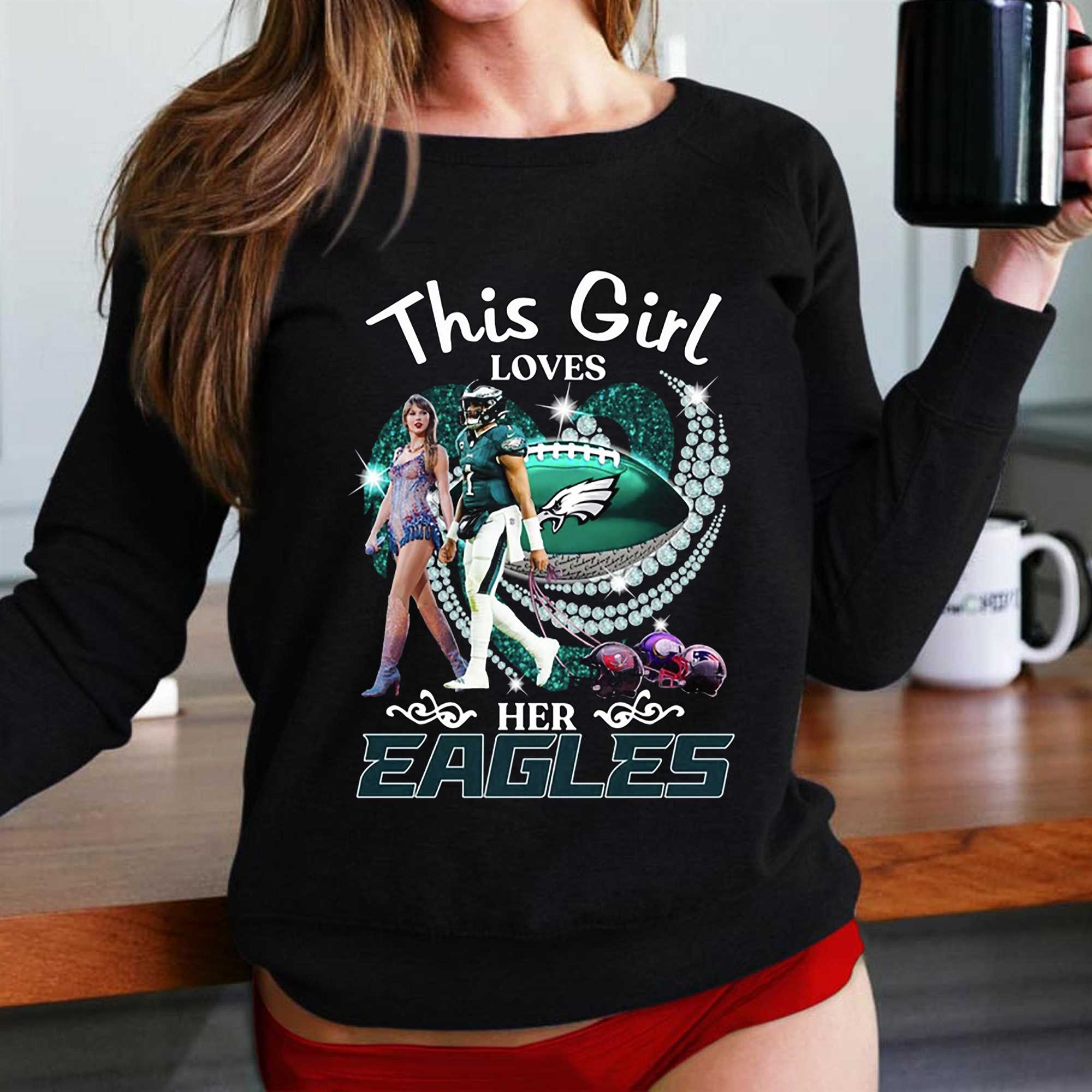 This Girl Loves Her Eagles T Shirt - Limotees