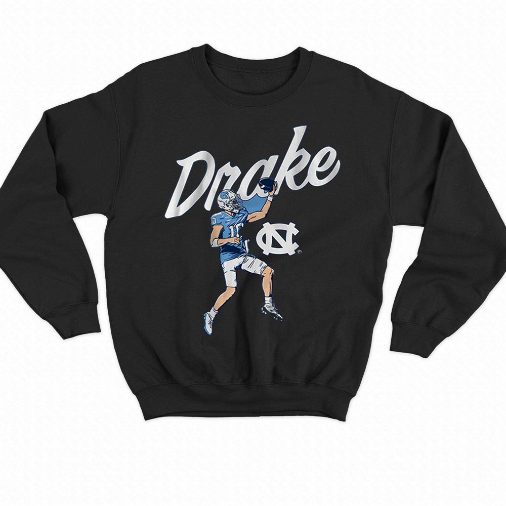 Unc Football Drake Maye Finger Roll Shirt - Shibtee Clothing