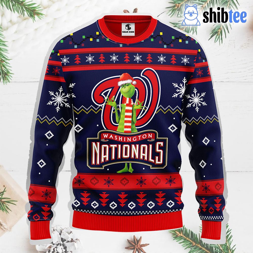 Washington Nationals Grateful Dead Ugly Christmas Fleece Sweater