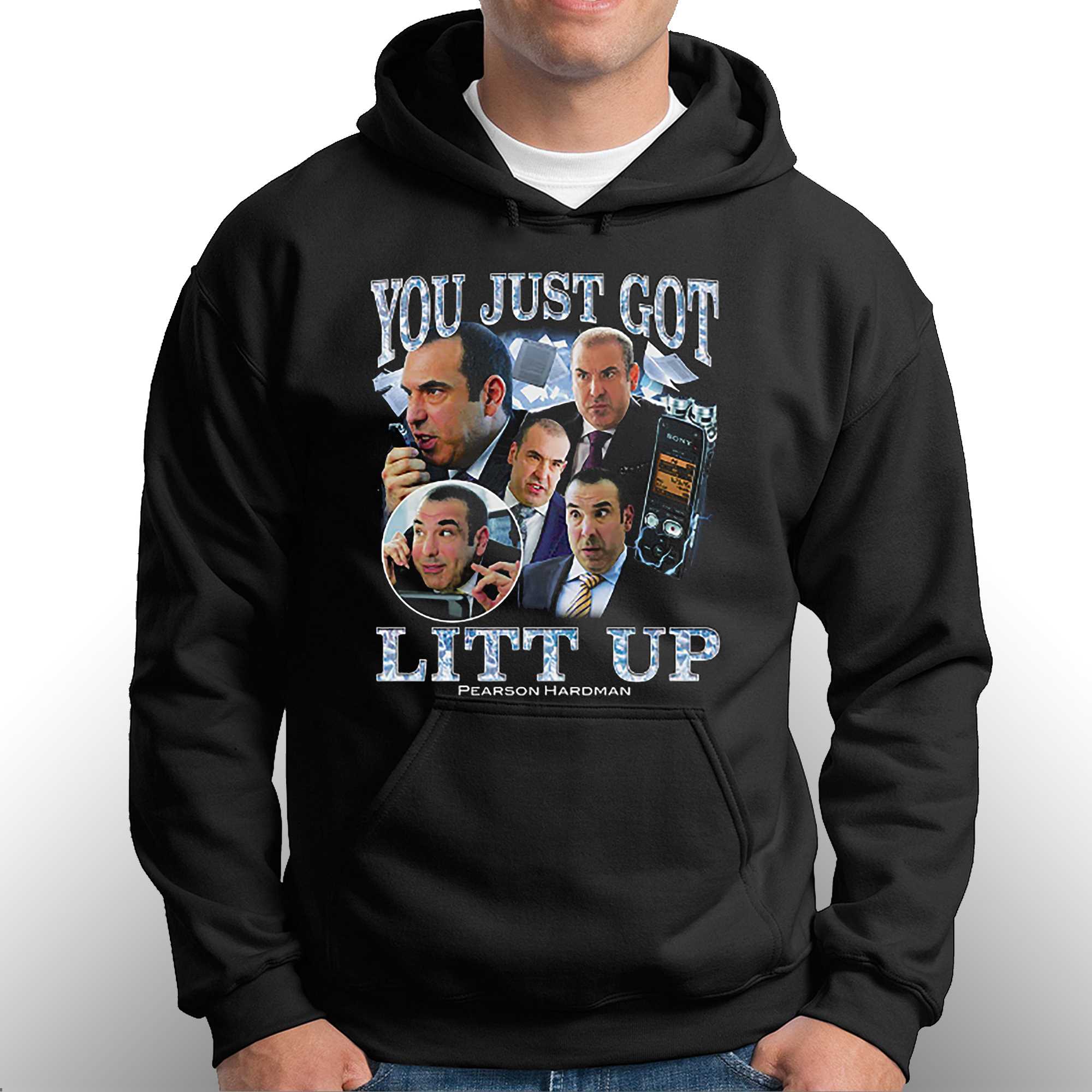 You Just Got Litt Up!-Suits T Shirt 100% Cotton Suits Lawyers Pearson  Hardman