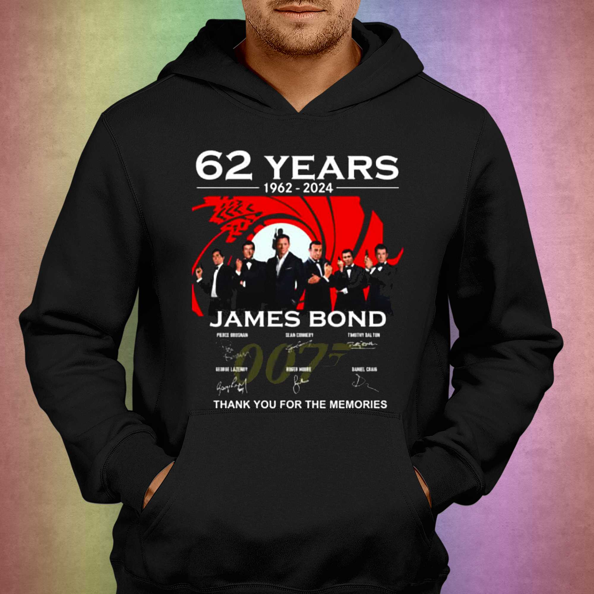 62 Years 1962 2024 James Bond Thank You For The Memories Tshirt