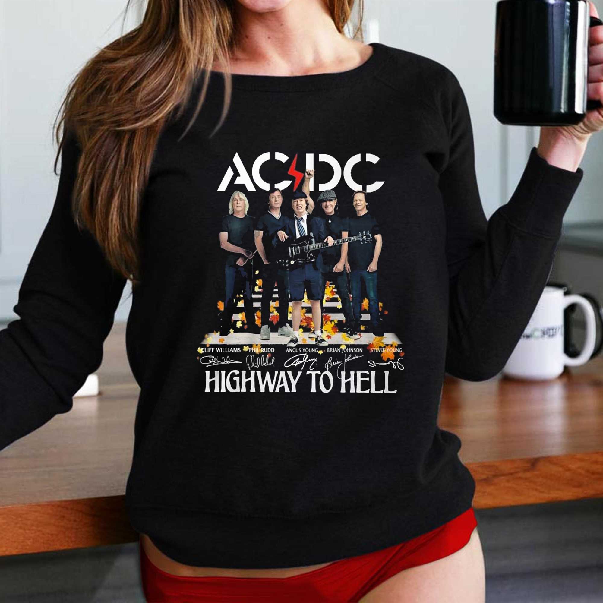 Acdc Highway To Hell Signature Unisex T-shirt Sweatshirt Hoodie