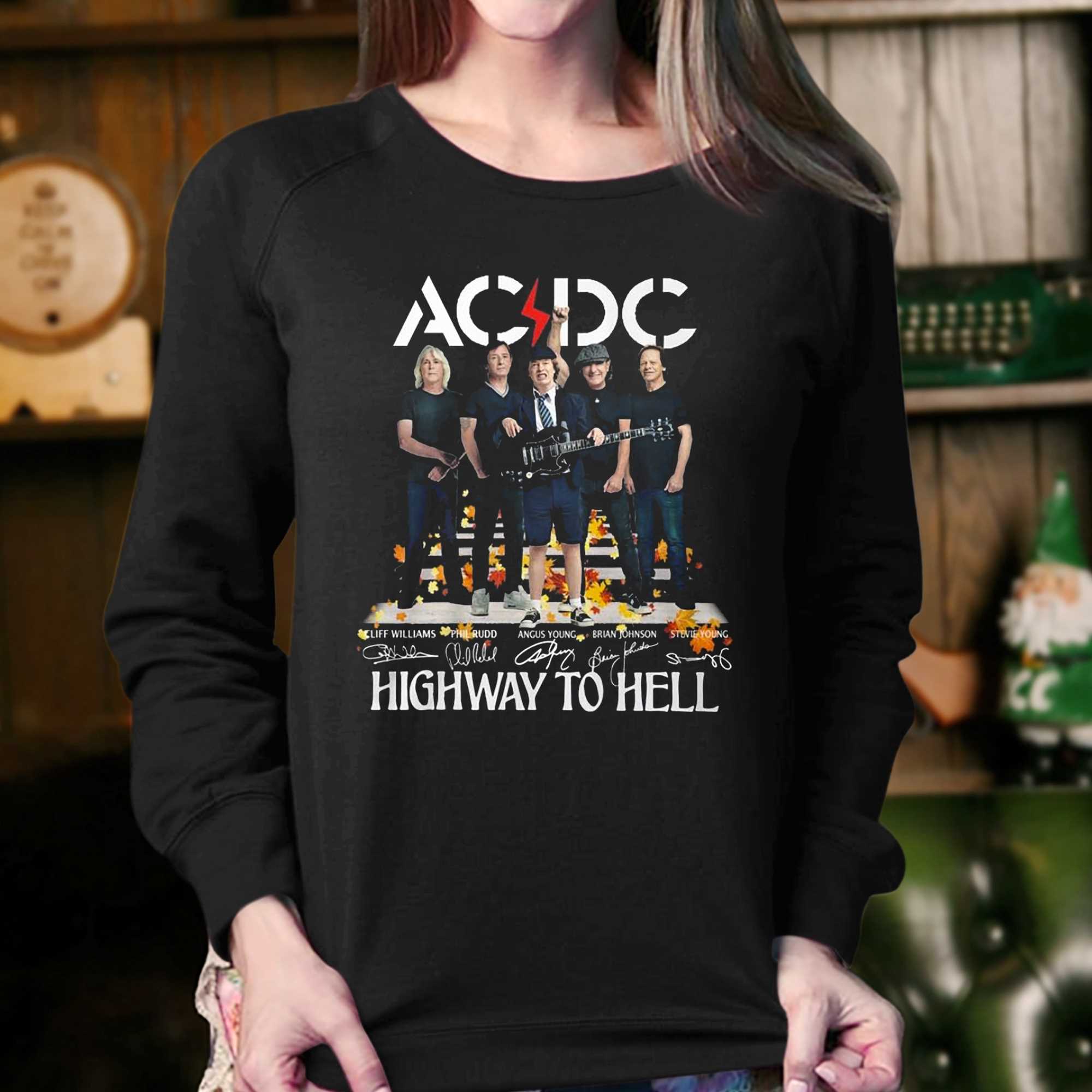 Acdc Highway To Hell Signature Unisex T-shirt Sweatshirt Hoodie