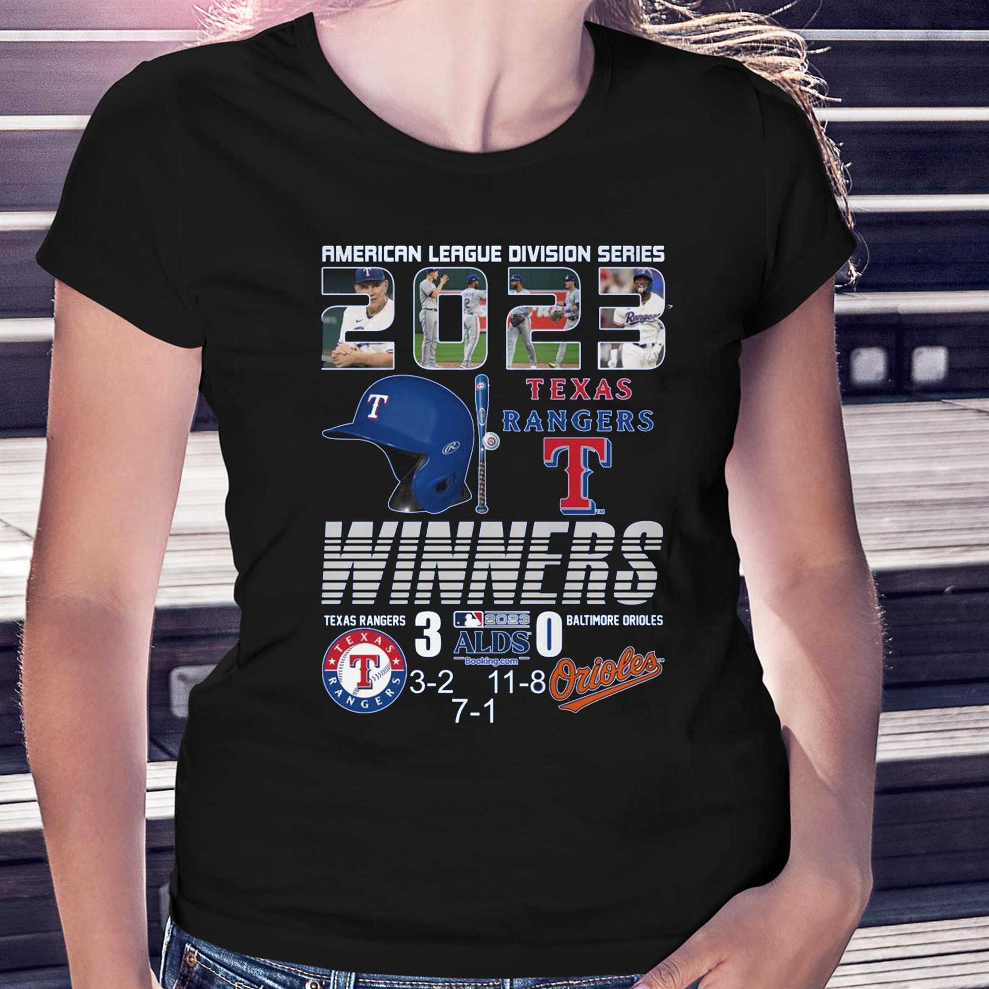 American League Division Series 2023 Texas Rangers Winners 3 – Baltimore  Orioles 0 shirt, hoodie, sweater, long sleeve and tank top
