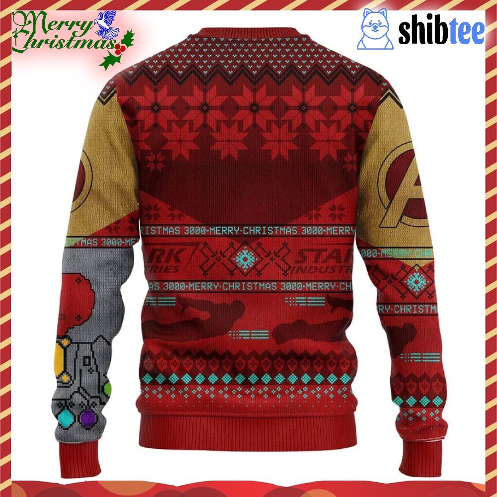 Arc Reactor Iron Man Ugly Knitted Christmas Sweatshirt Arc Reactor Xmas ...