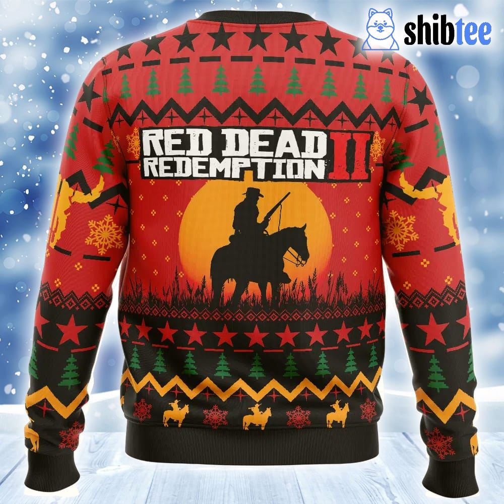 Arthur Morgan Red Dead Redemption Ugly Christmas Sweater Shibtee Clothing