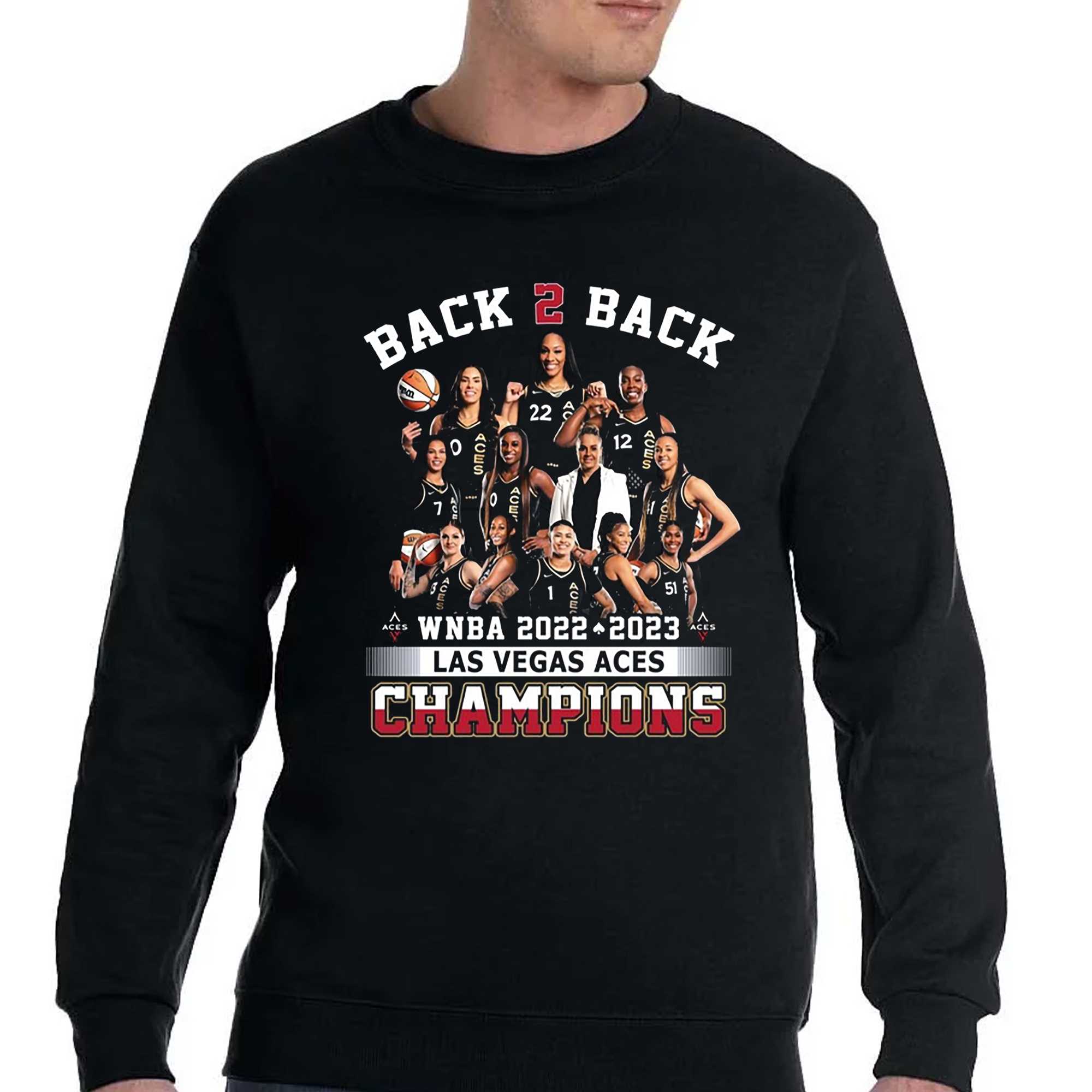 Back 2 Back Wnba 2022 2023 Las Vegas Aces Champions T-shirt - Shibtee  Clothing