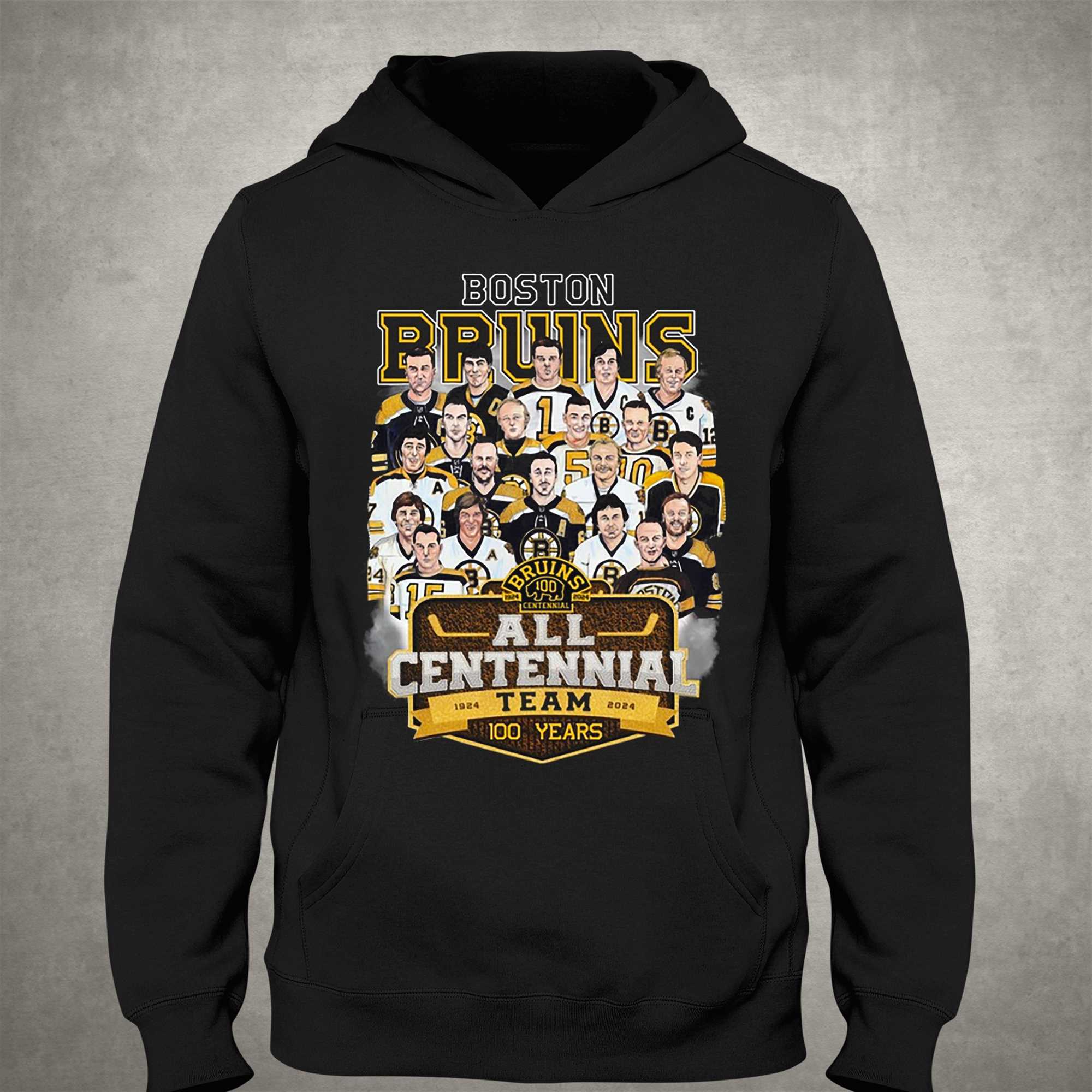 NEW!!! Boston Bruins Logo Team 100th Season Hockey 2024 T-Shirt Gift For  Fans