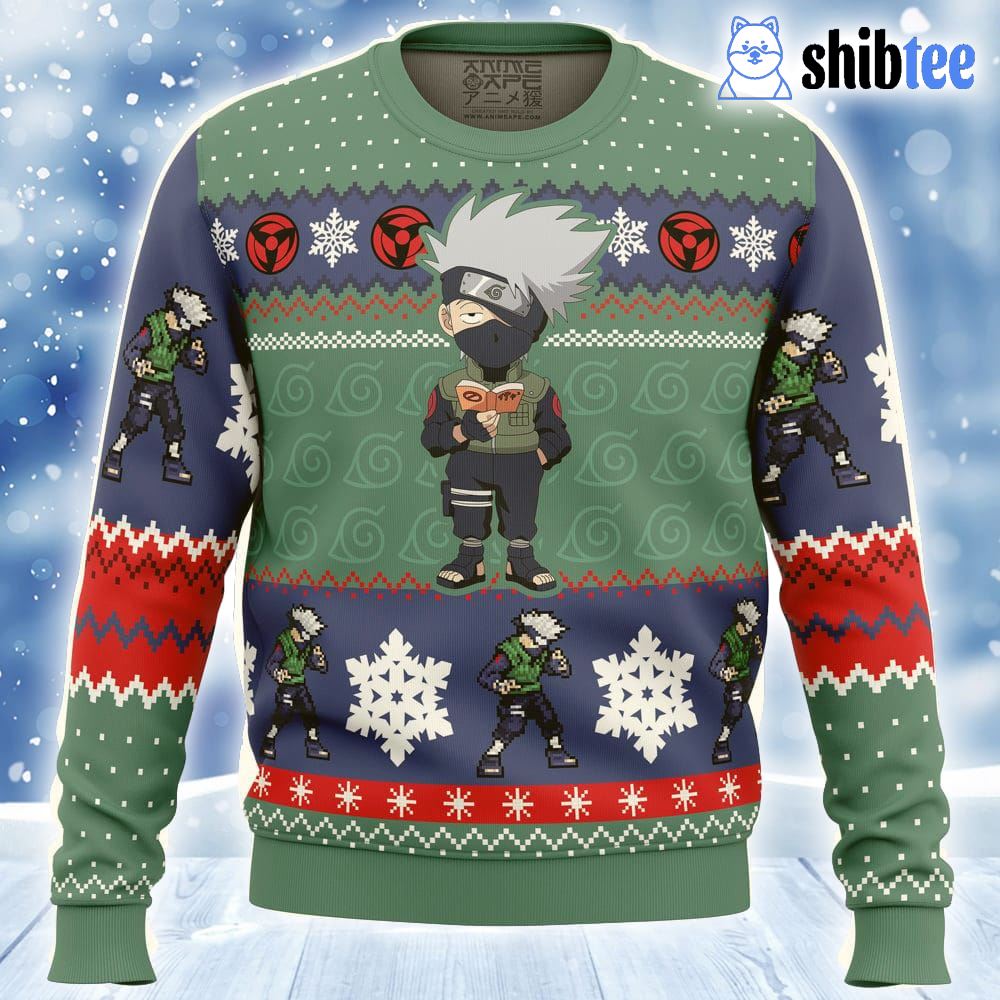 Christmas Chibi Kakashi Hatake Naruto Christmas Sweater - Shibtee Clothing