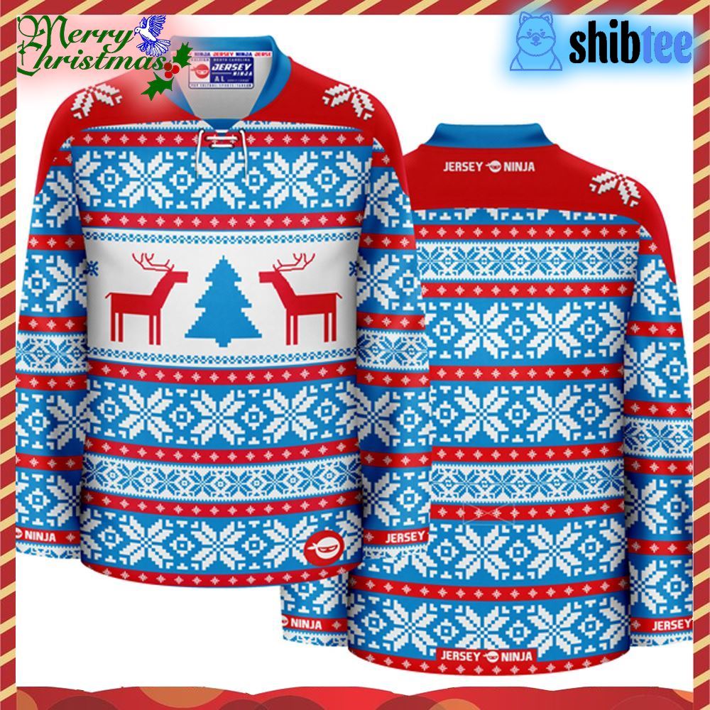 4th Of July Statue Of Liberty Ugly Sweater Holiday Hockey Jersey - Shibtee  Clothing