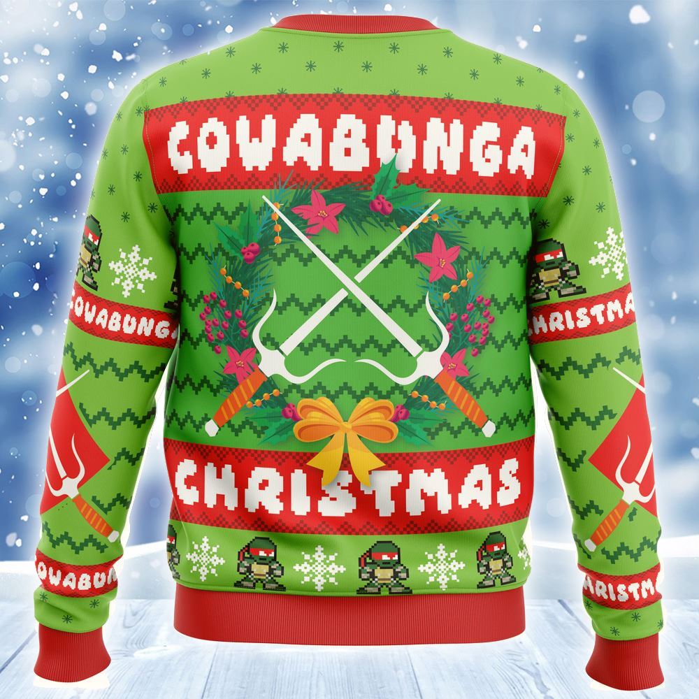 Jersey Ninja - Christmas Winter Greens Ugly Sweater Holiday Hockey Jersey